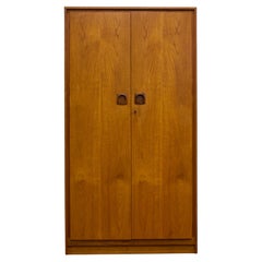 Vintage Mid Century Teak Double Door Wardrobe from Wrighton, 1960s