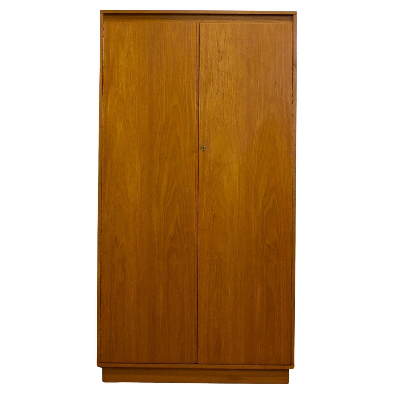 Mid Century Teak Double Door Wardrobe from Wrighton, 1960s