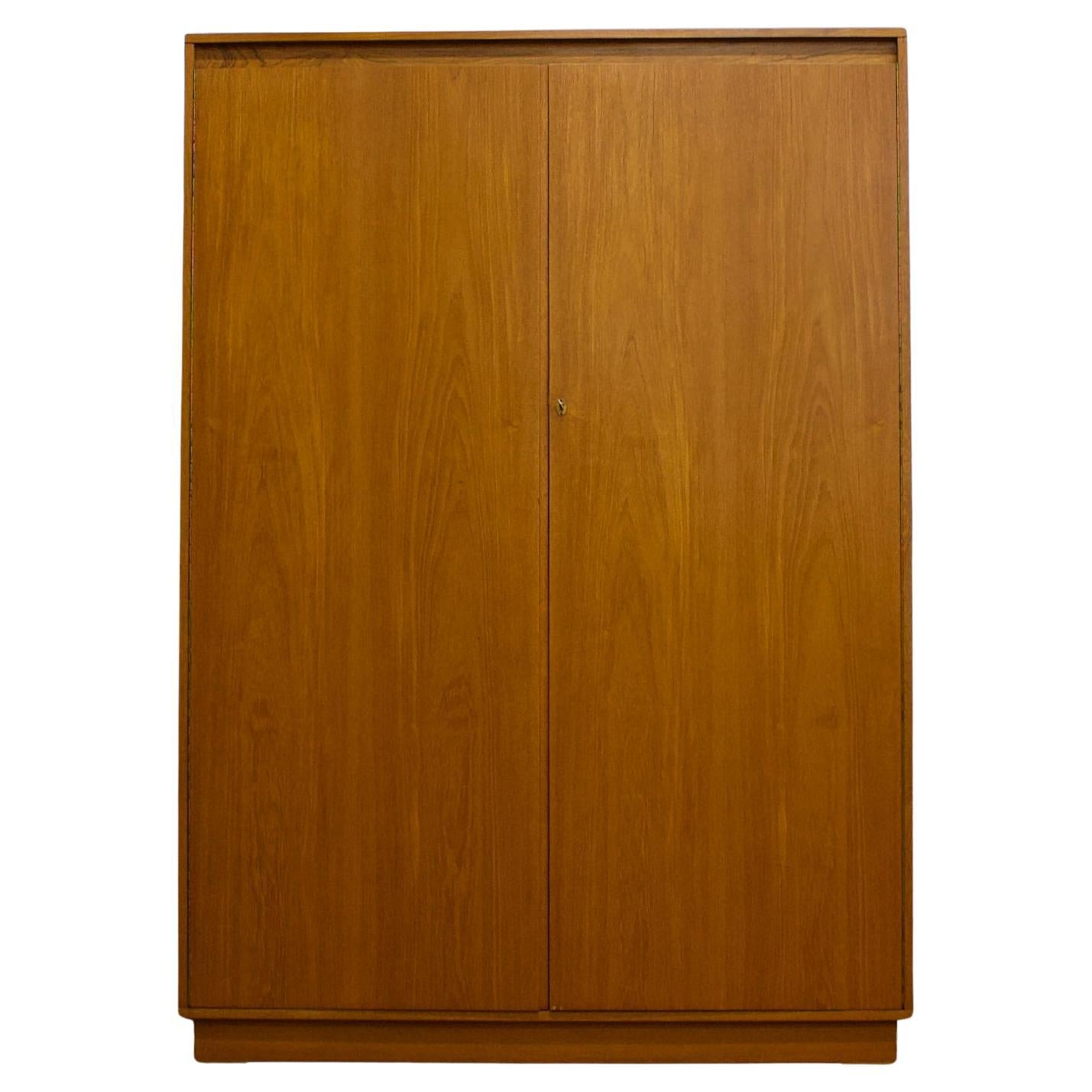Mid Century Teak Double Door Wardrobe from Wrighton, 1960s