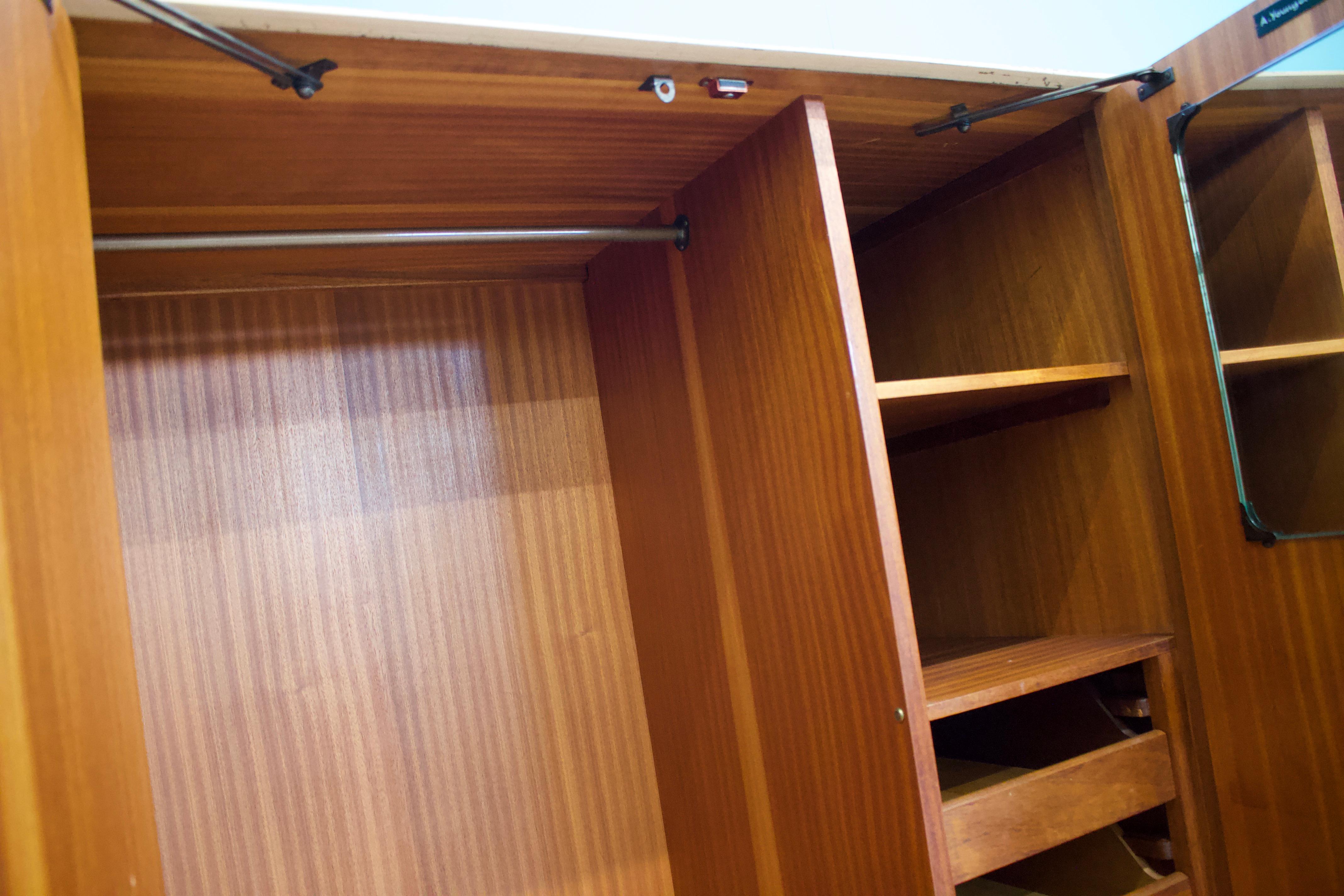 Mid Century Teak Double Door Wardrobe from Younger, 1960s 1