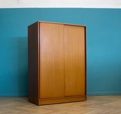 Mid Century Teak Double Sliding Door Wardrobe from Austinsuite, 1960s