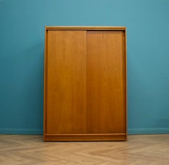 Mid Century Teak Double Sliding Door Wardrobe from Austinsuite, 1960s