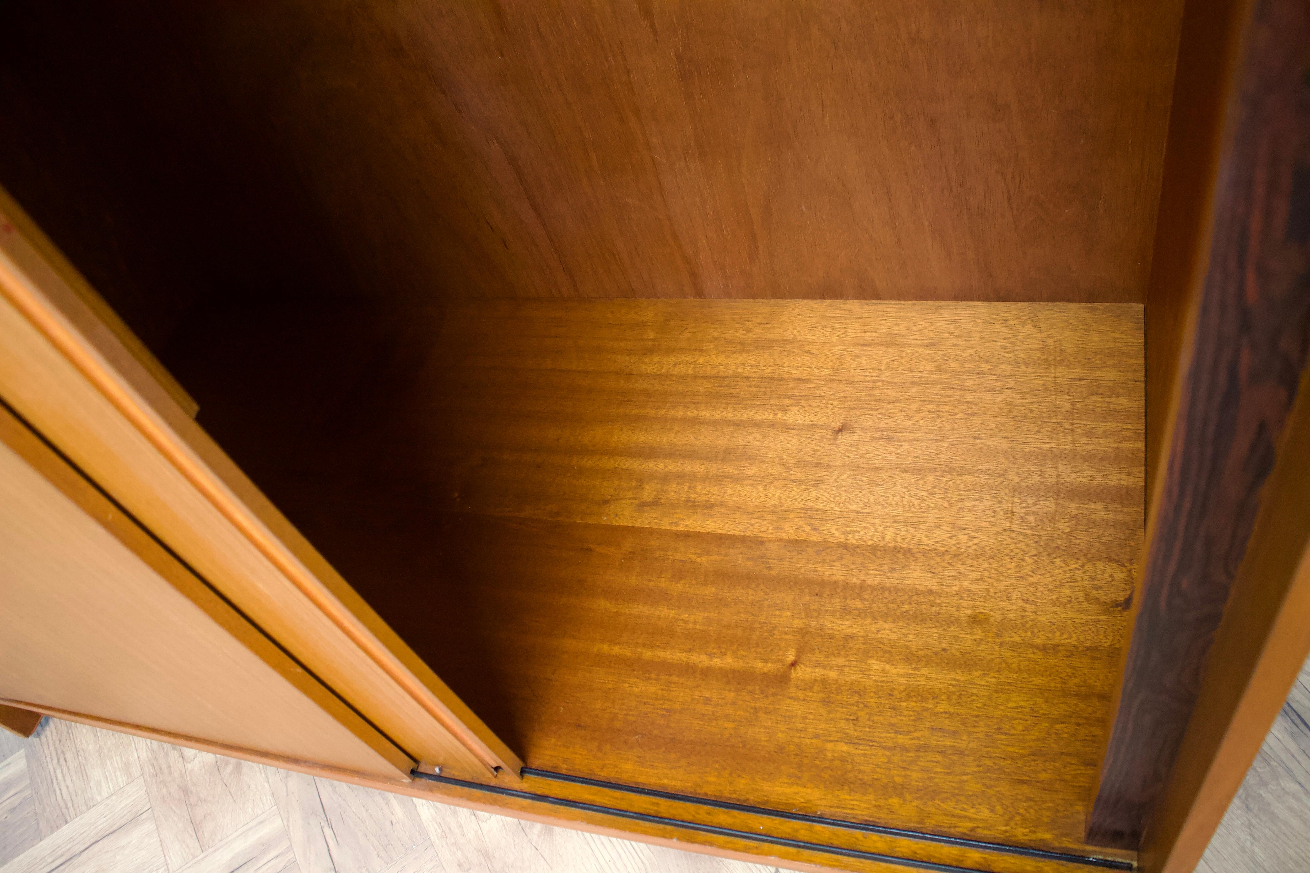 20th Century Mid Century Teak Double Sliding Door Wardrobe from Austinsuite, 1960s