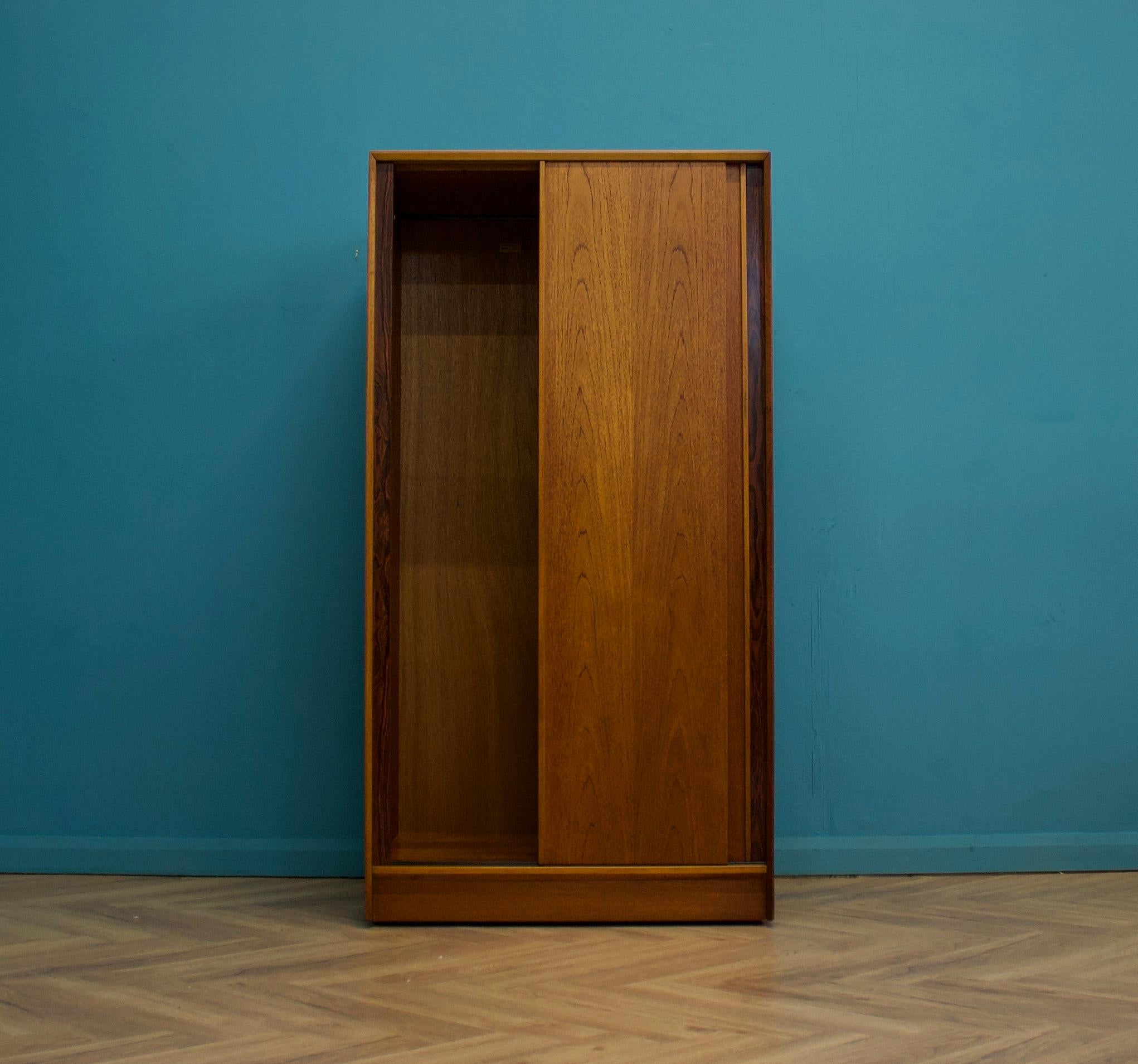 Mid Century Teak Double Sliding Door Wardrobe from Austinsuite, 1960s 1
