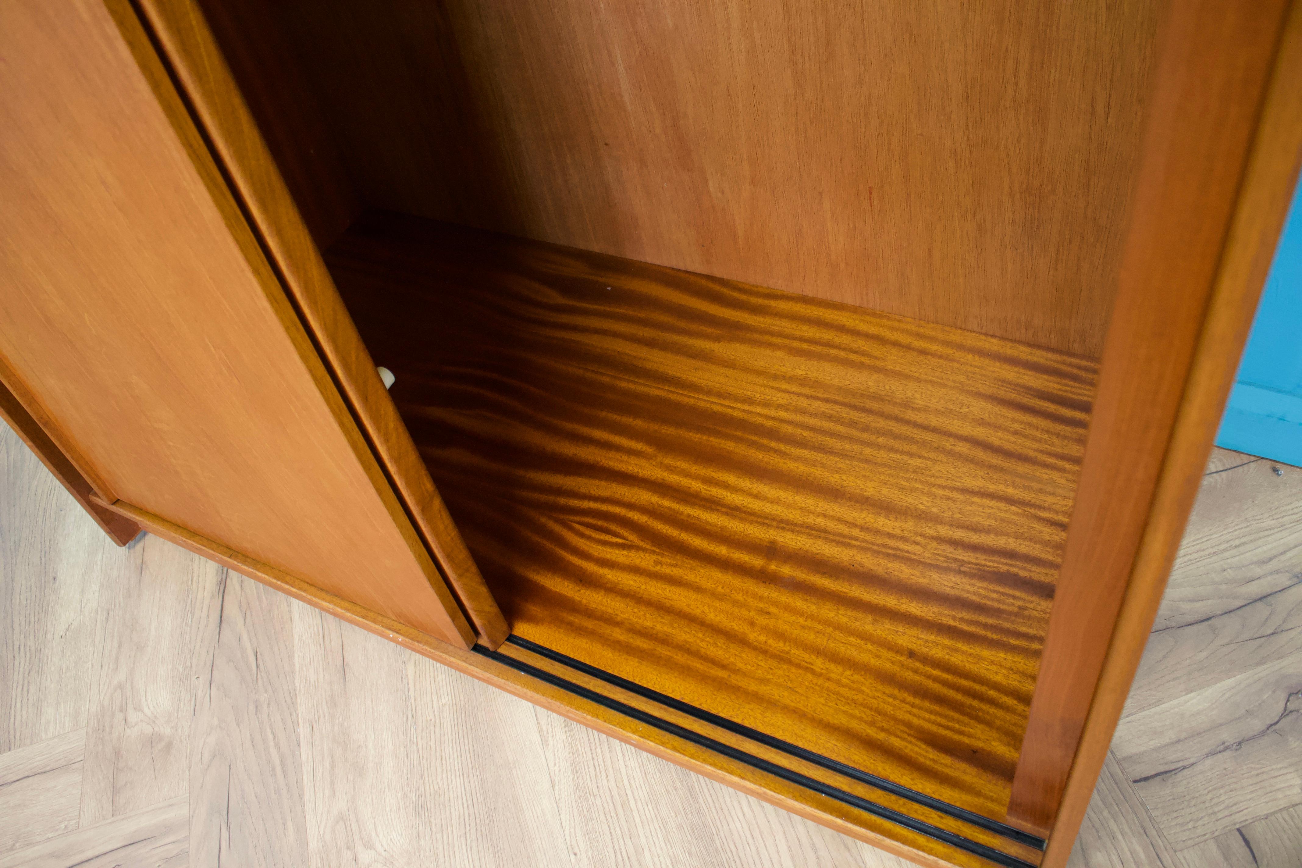 Mid Century Teak Double Sliding Door Wardrobe from Austinsuite, 1960s 1