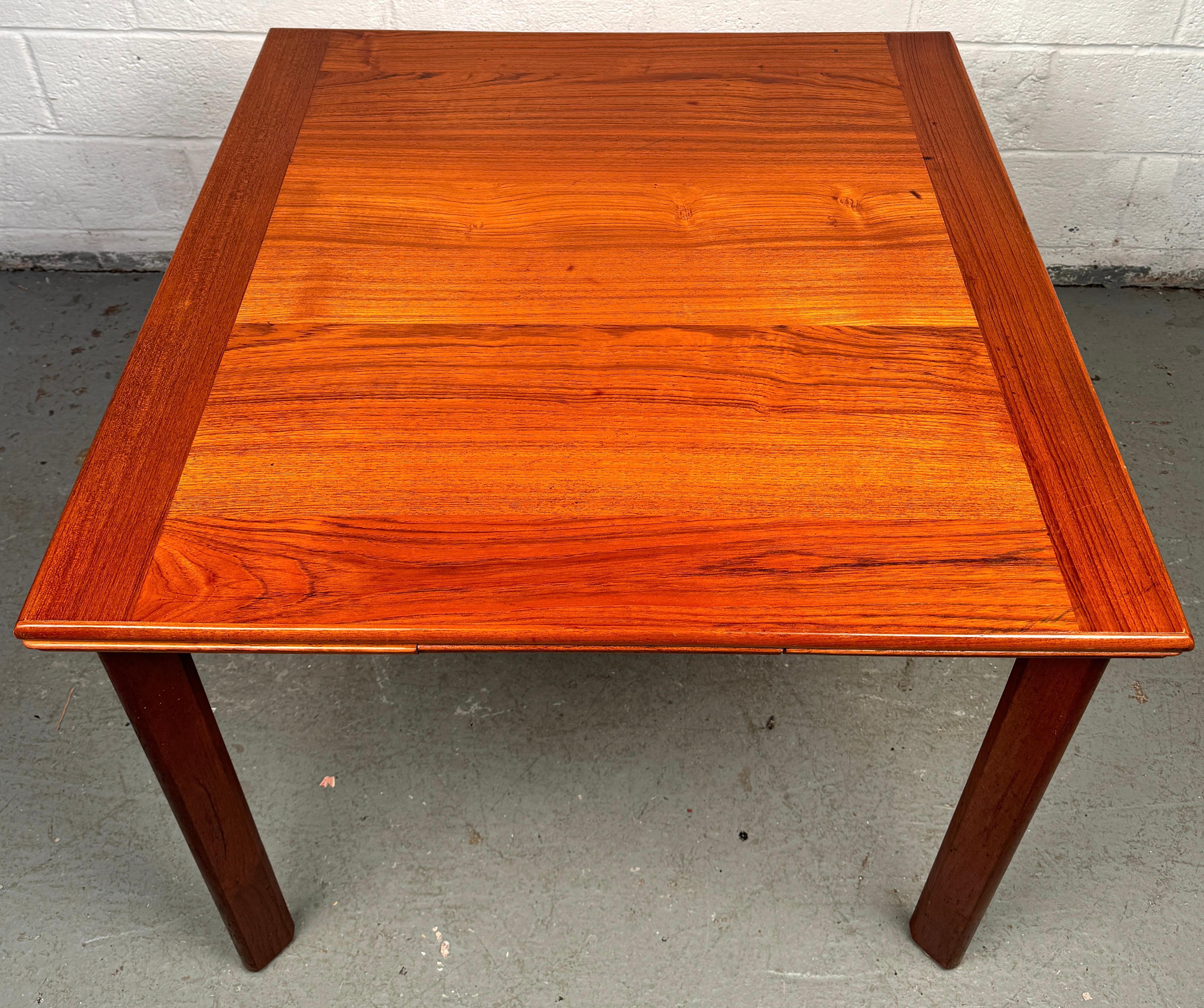 Mid-Century Modern Mid-Century Teak Draw Leaf Table Made in Denmark For Sale