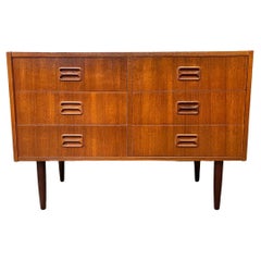 Mid Century Teak Dresser With 6 Drawers by Niels J Torso