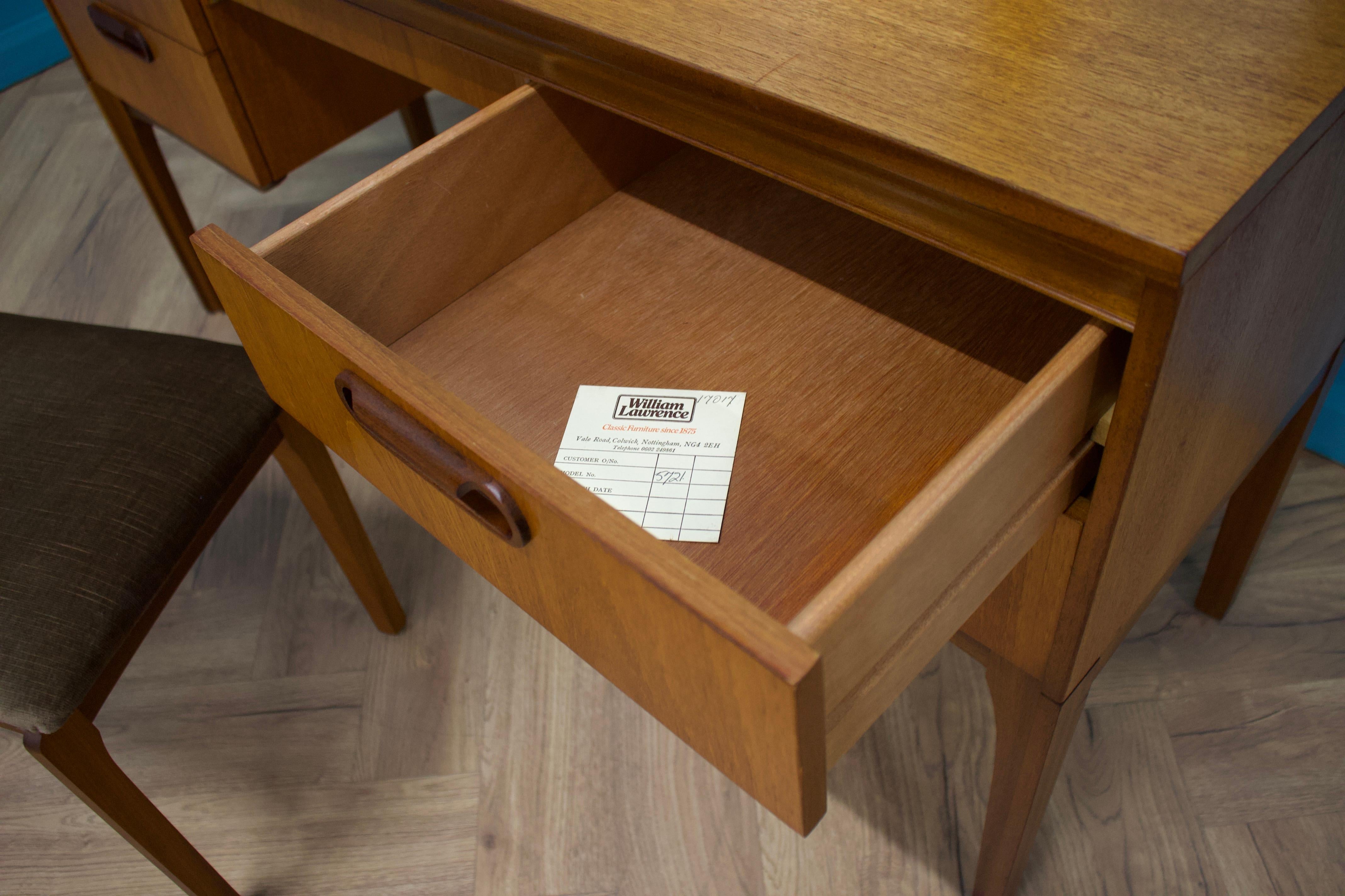 Mid Century Teak Dressing Table from William Lawrence, 1960s 1