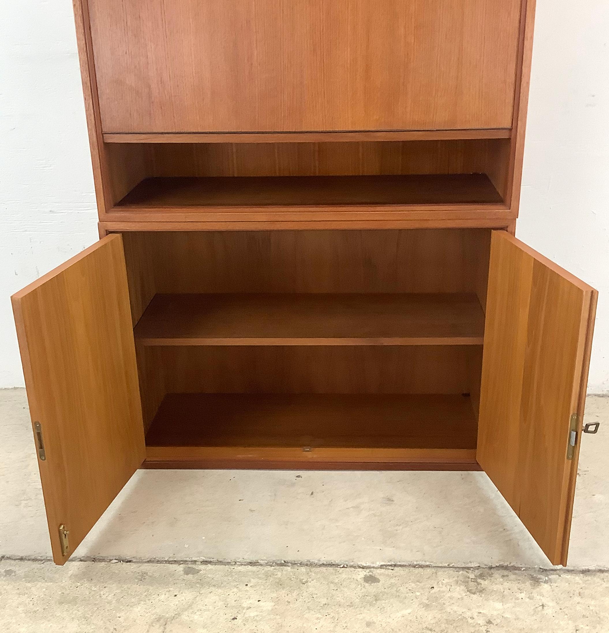 Tedesco Scrivania a ribalta in teak di metà secolo di Franz Meyer Møbel