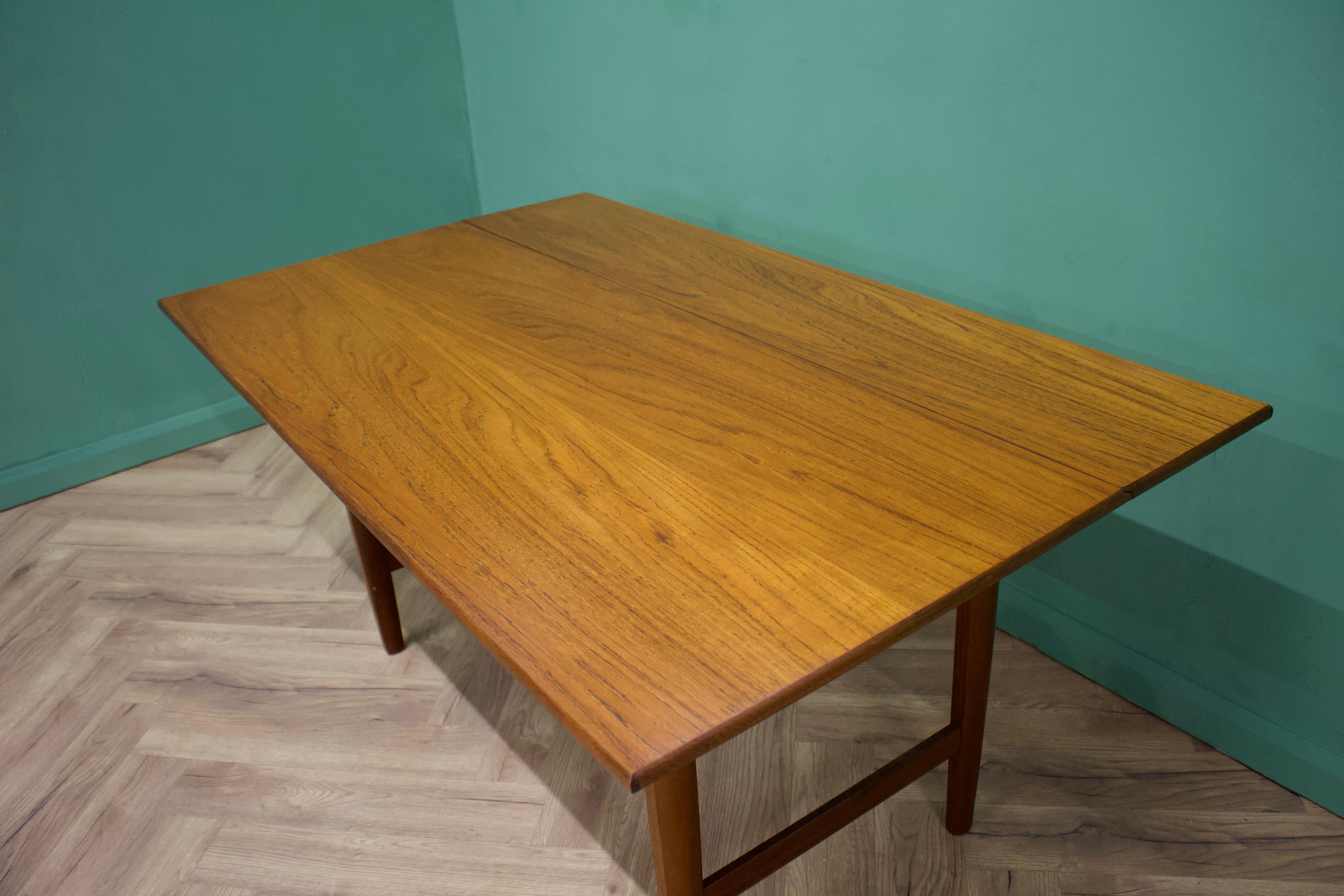 British Mid-Century Teak Drop-Leaf Dining Table from Bath, 1960s