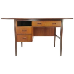 Midcentury Teak Drop-Leaf Writing Desk Danish, 1960s