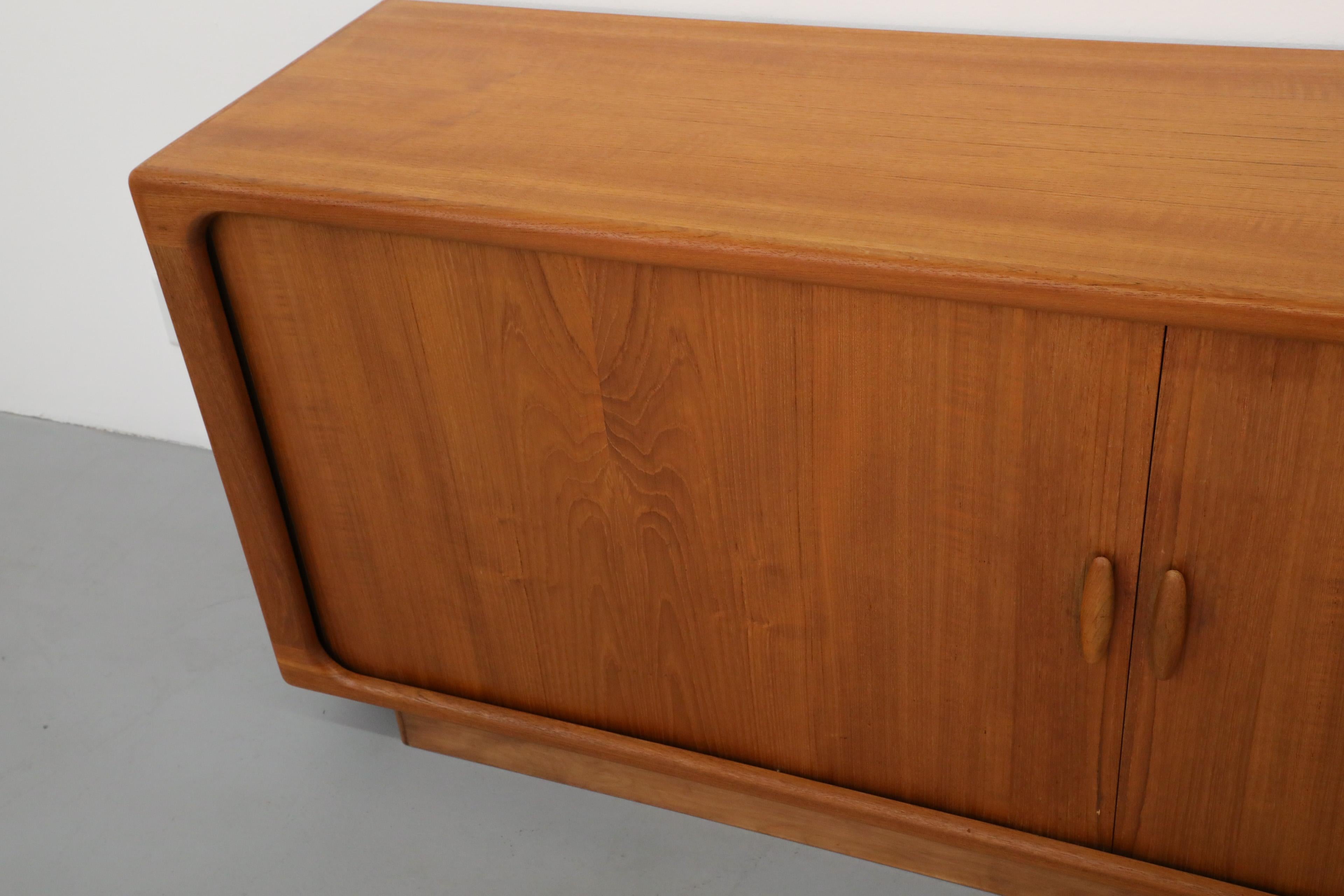Mid-Century Teak Dyrlund Sideboard with Beautiful Sliding Tambour Doors 5