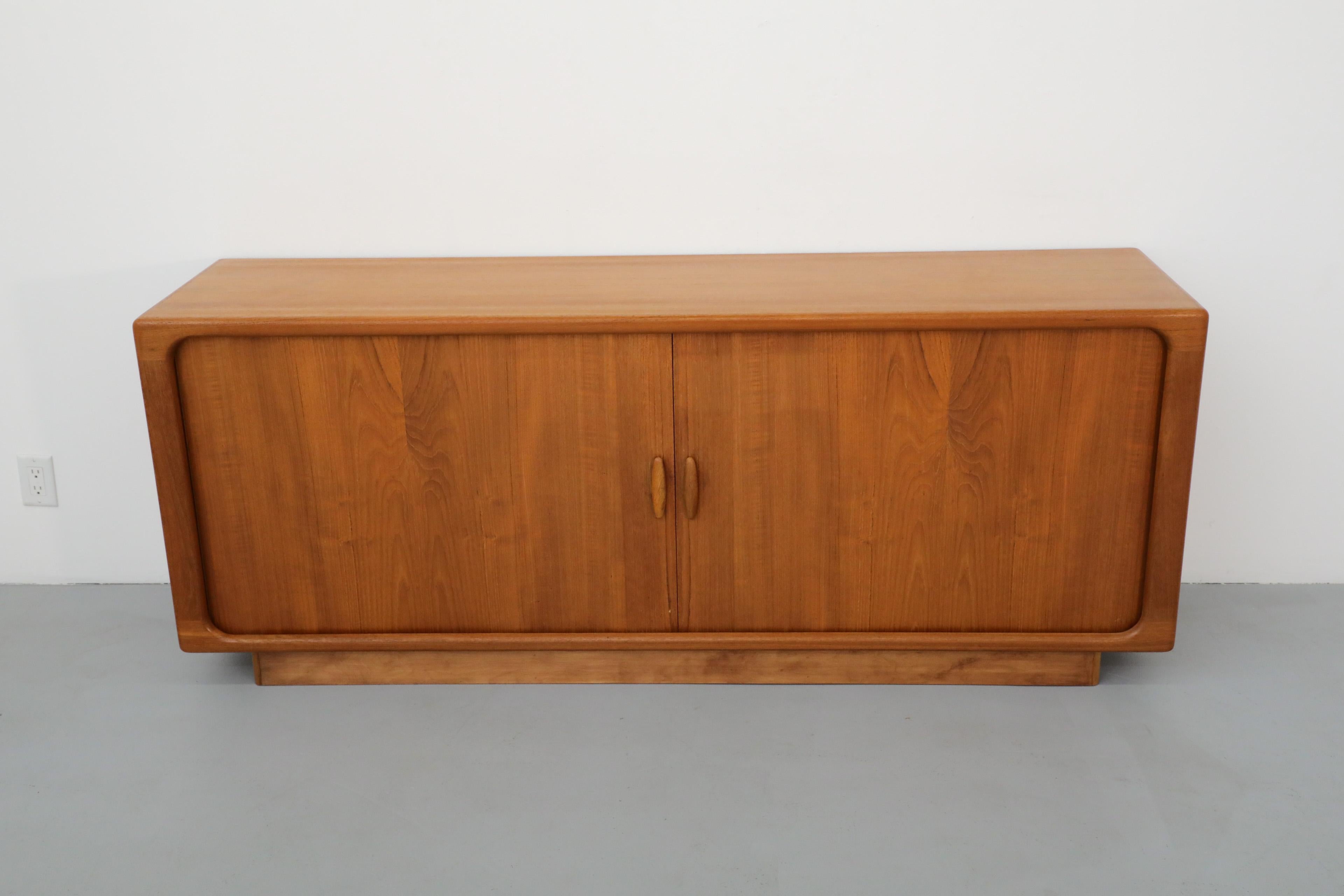 Mid-Century Teak Dyrlund Sideboard with Beautiful Sliding Tambour Doors 6