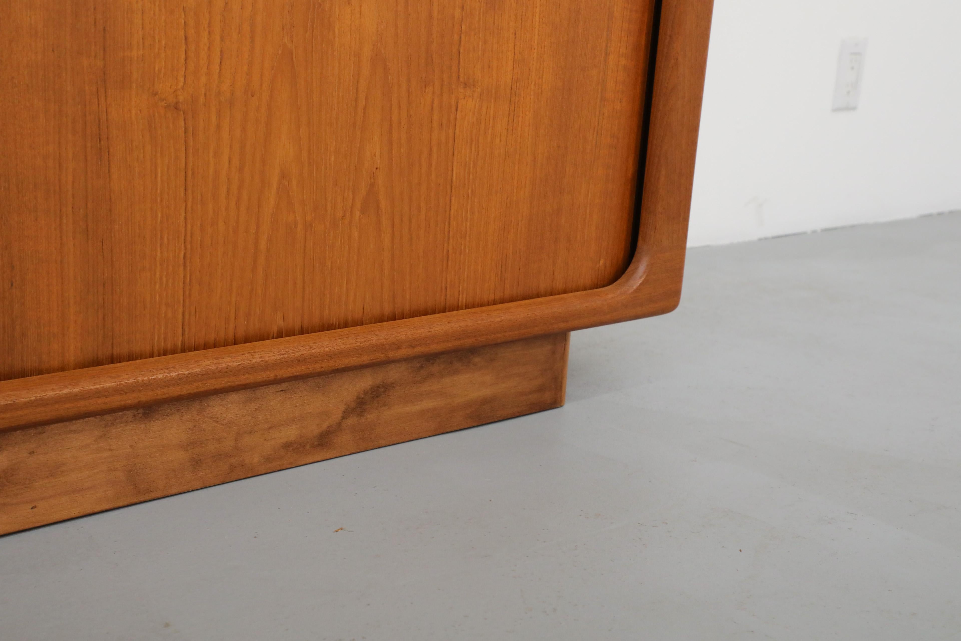 Mid-Century Teak Dyrlund Sideboard with Beautiful Sliding Tambour Doors 8