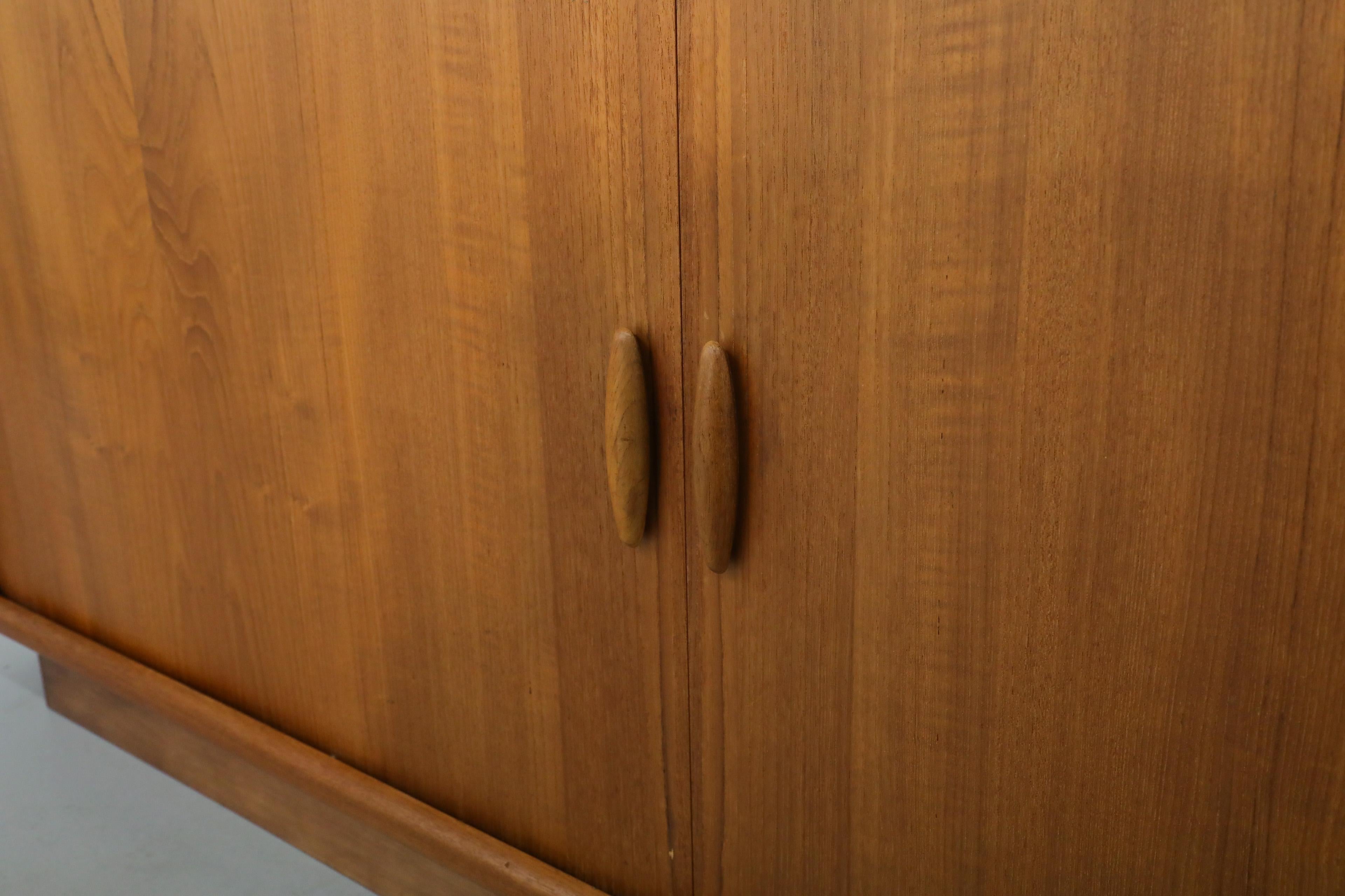 Mid-Century Teak Dyrlund Sideboard with Beautiful Sliding Tambour Doors 10