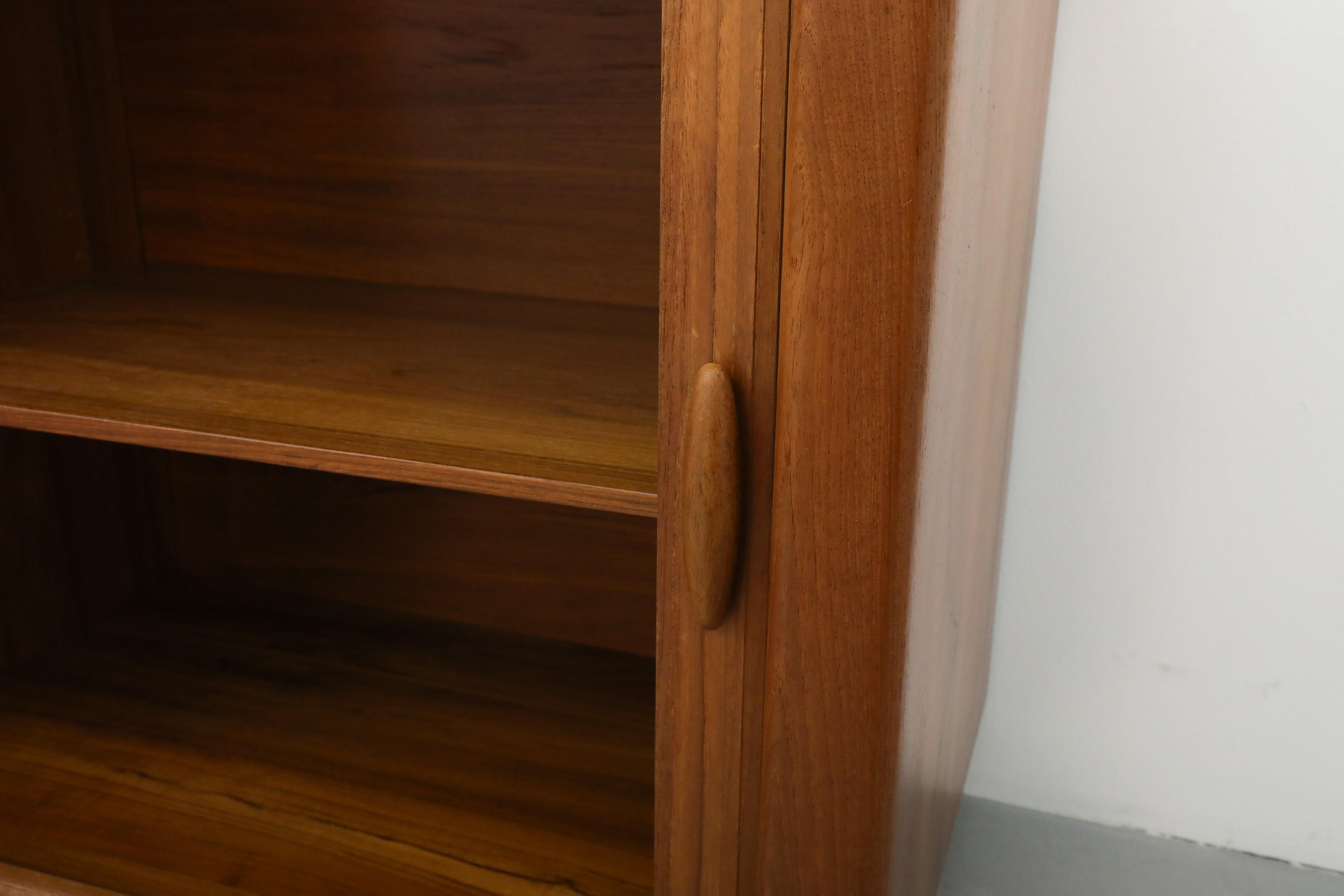 Mid-Century Teak Dyrlund Sideboard with Beautiful Sliding Tambour Doors 1