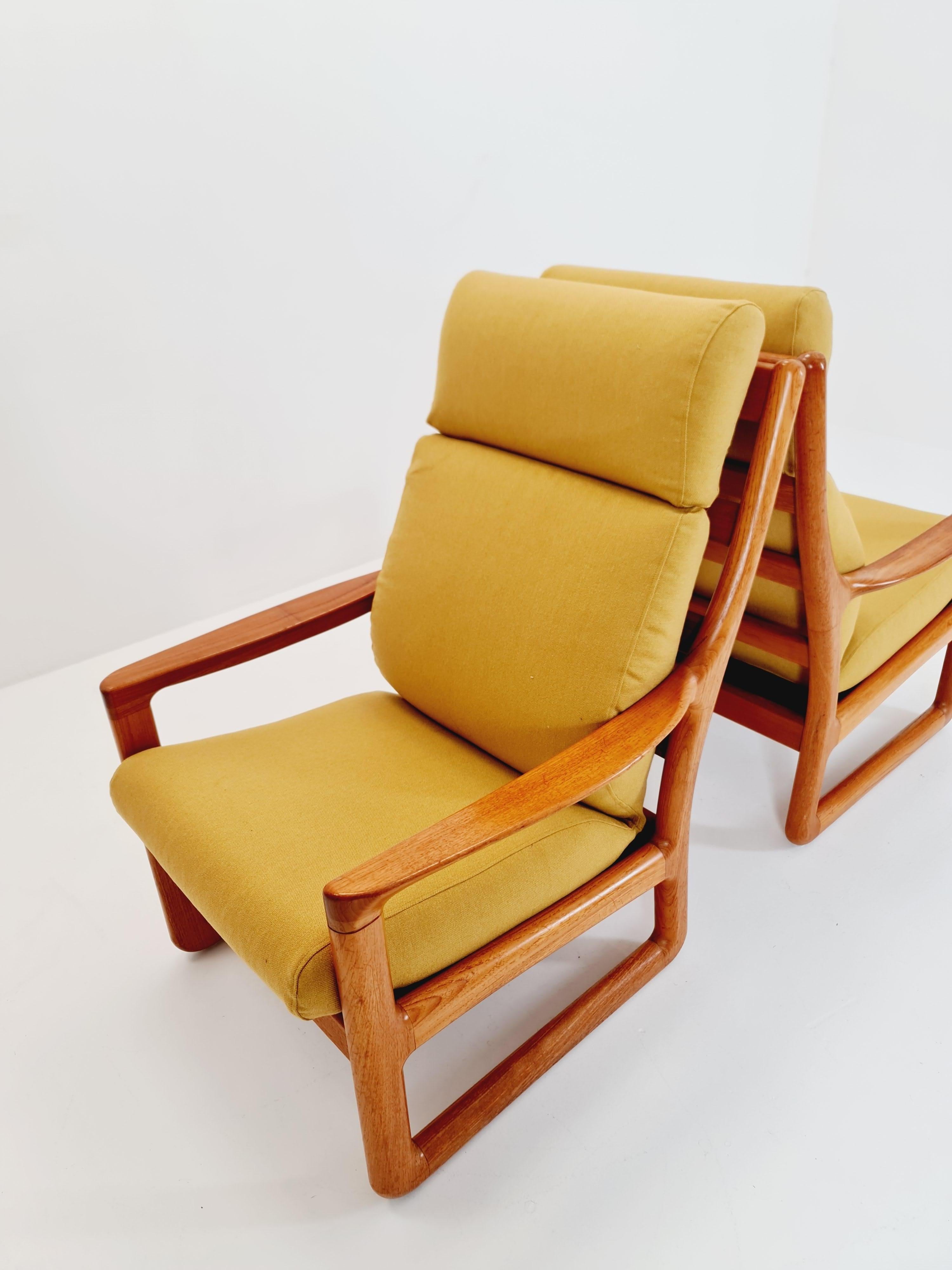 Einfache Sessel aus Teakholz aus der Mitte des Jahrhunderts von Johannes Andersen für Silkeborg  , 1960s (Mitte des 20. Jahrhunderts) im Angebot