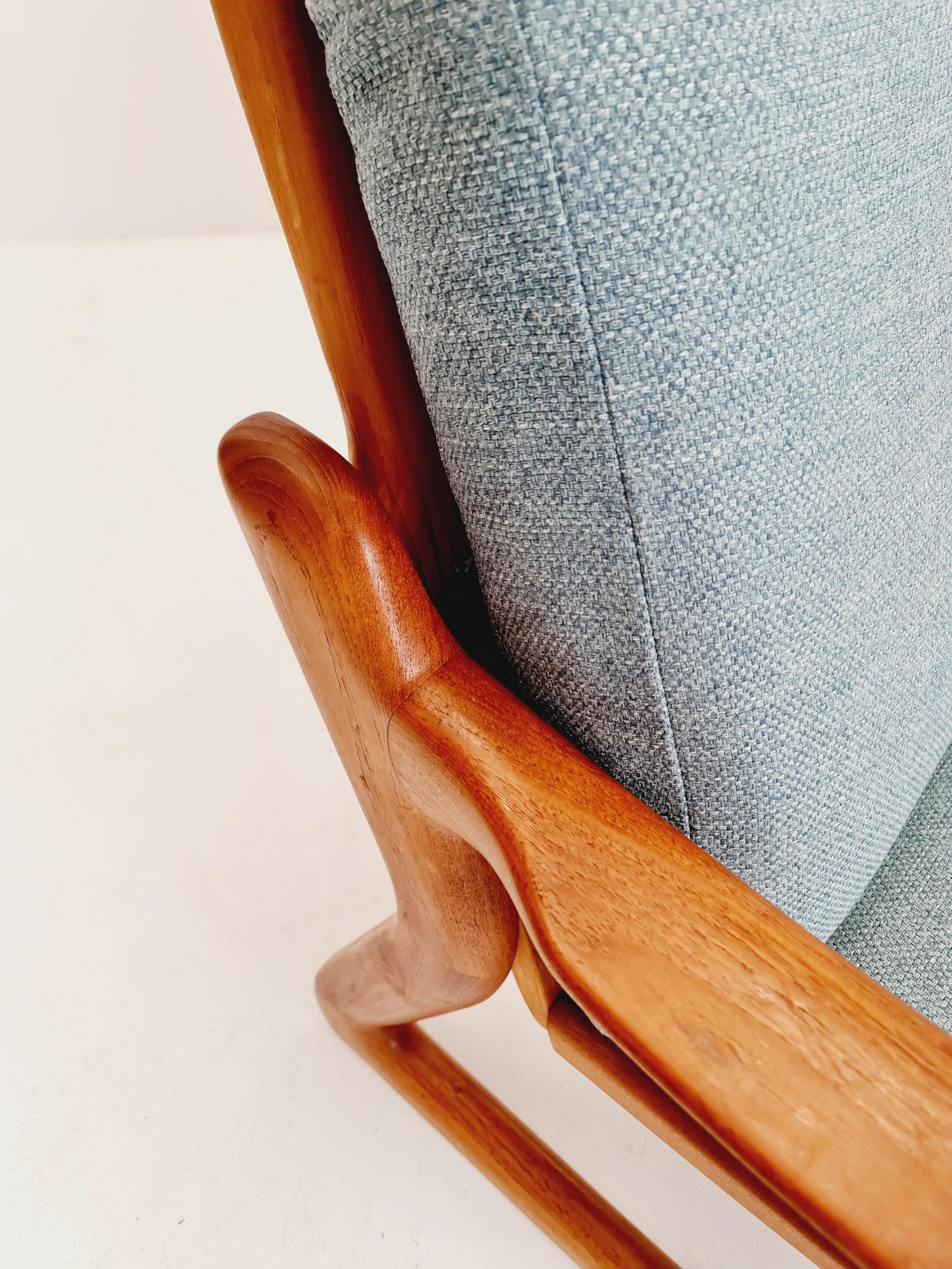 Mid century teak easy lounge chairs by Komfort Möbelfabrik  , 1960s For Sale 1
