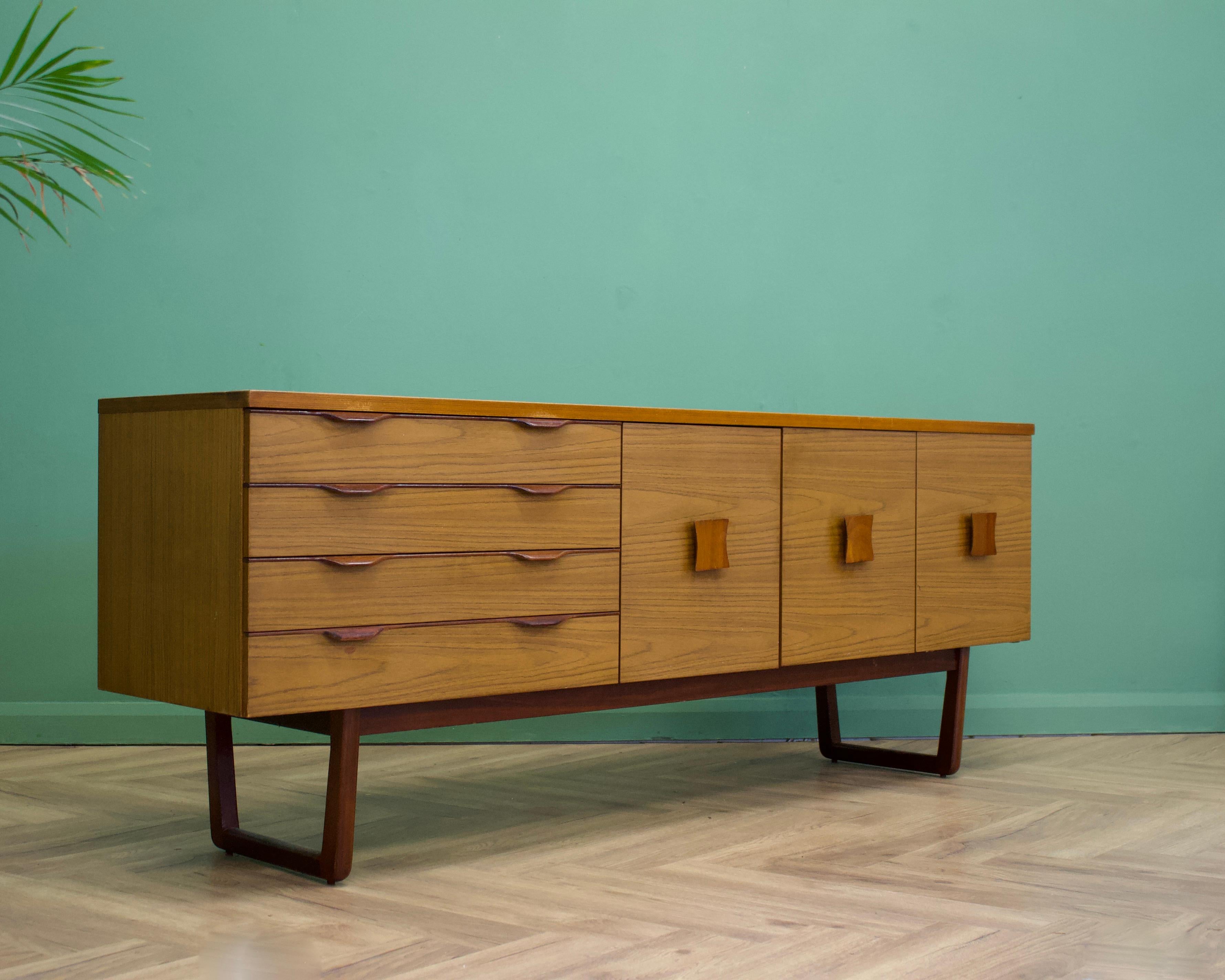 - Mid-Century Modern sideboard.
- Featuring three drawers and two cupboards
- Manufactured in the UK
- By Europa
- Made from teak and teak effect veneer.