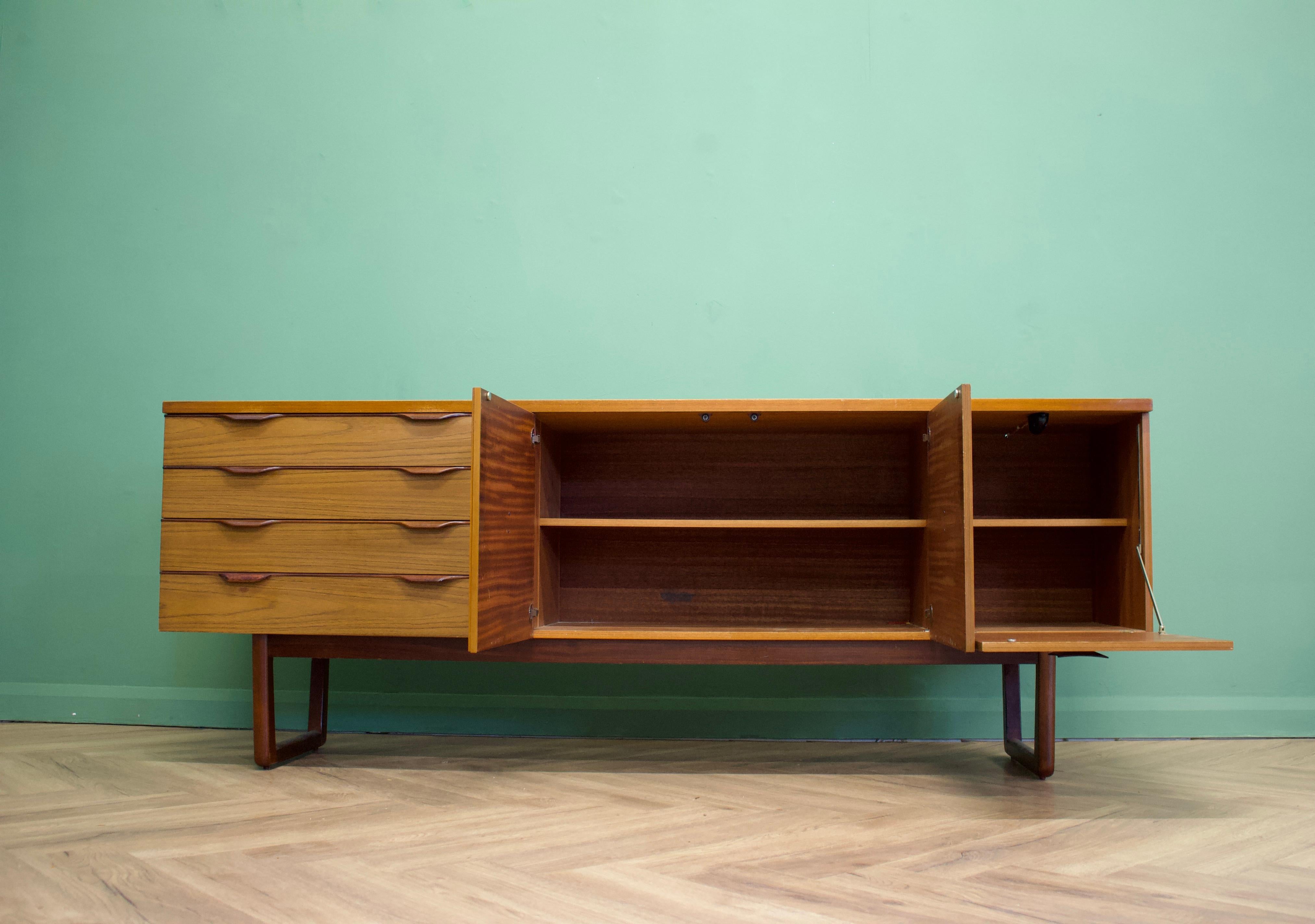 Midcentury Teak Effect Sideboard from Europa, 1960s In Good Condition In South Shields, GB