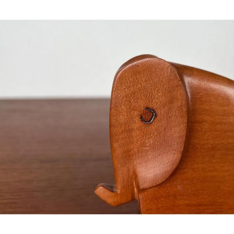 Mid-Century Teak Elephant Figurine, 1960s For Sale 6