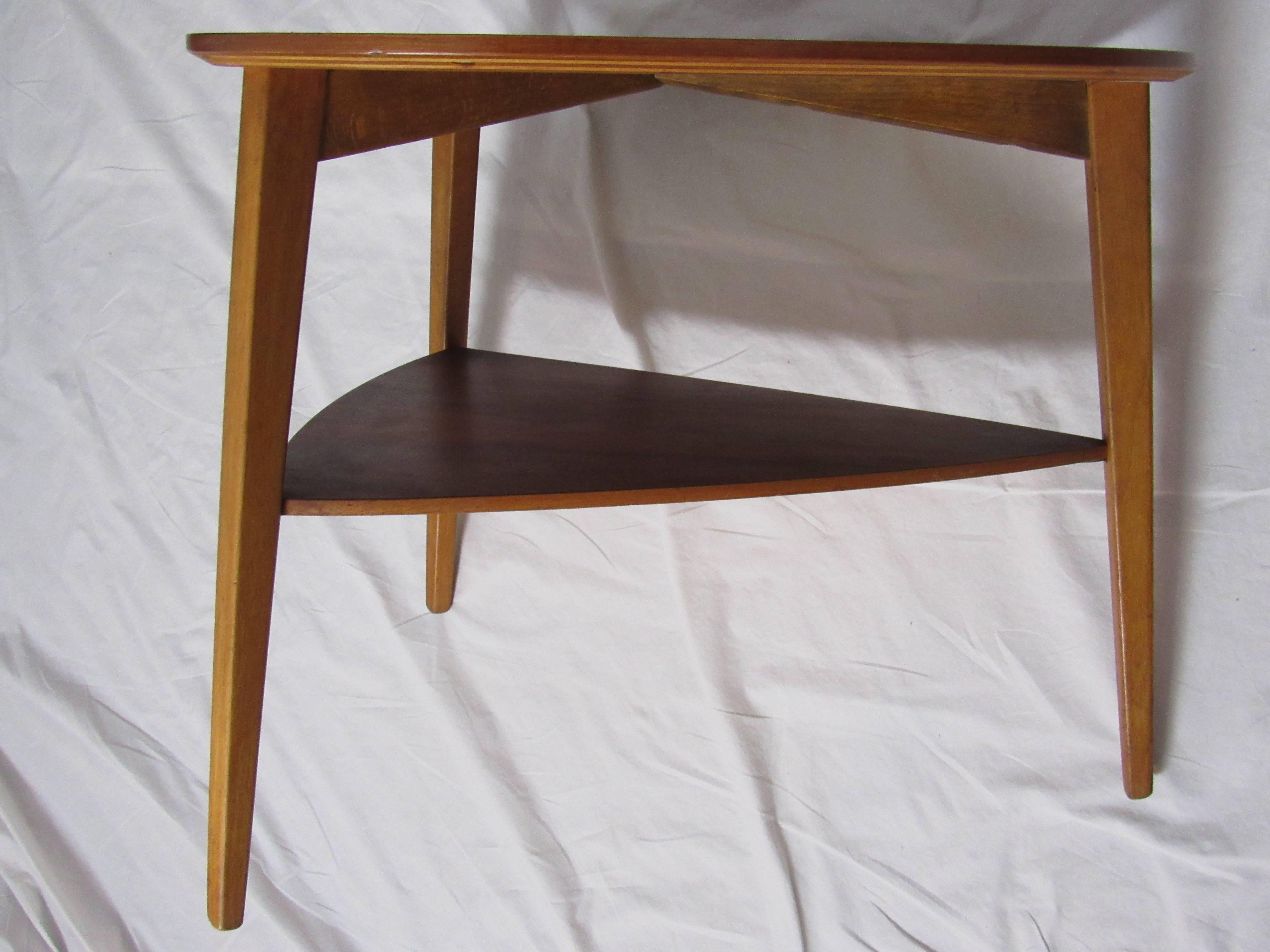 Midcentury Teak End Table by Holger Georg Jensen for Kubus, circa 1960 In Excellent Condition In Camden, ME
