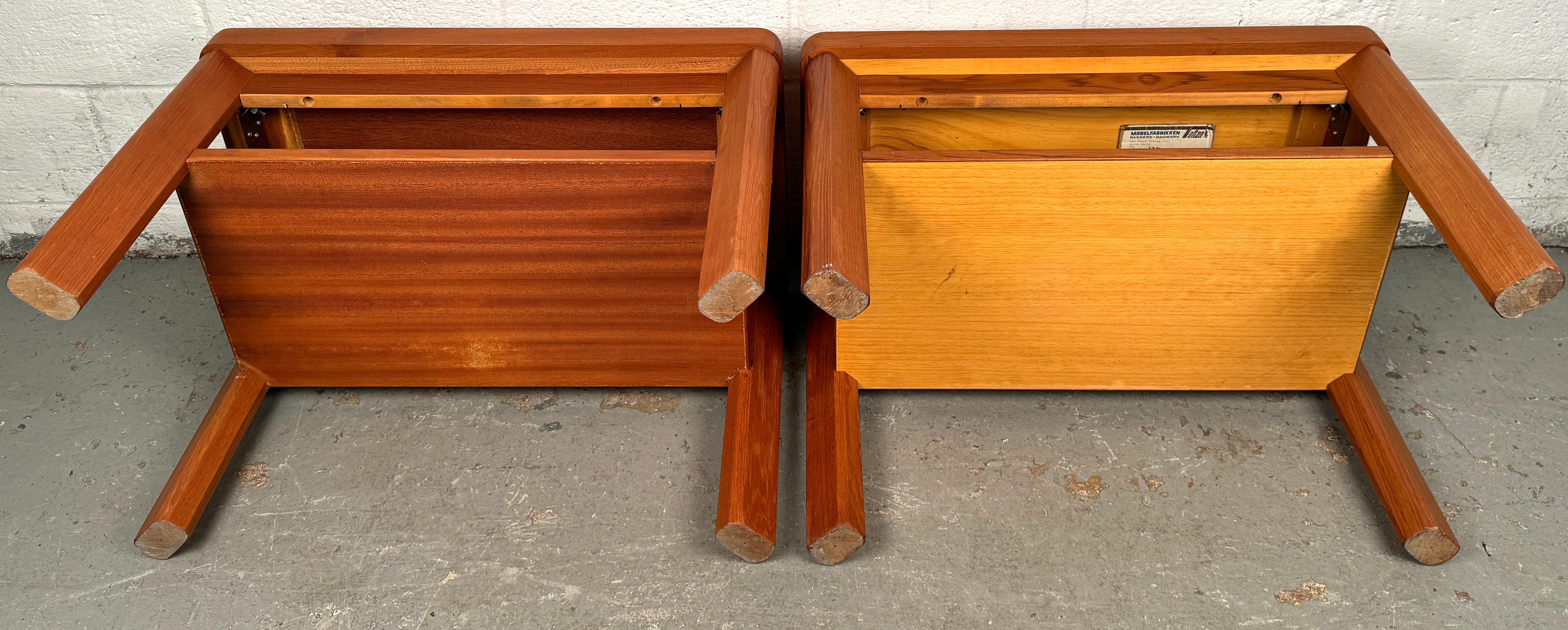 Tables d'extrémité en teck du milieu du siècle par Randers of Denmark en vente 11