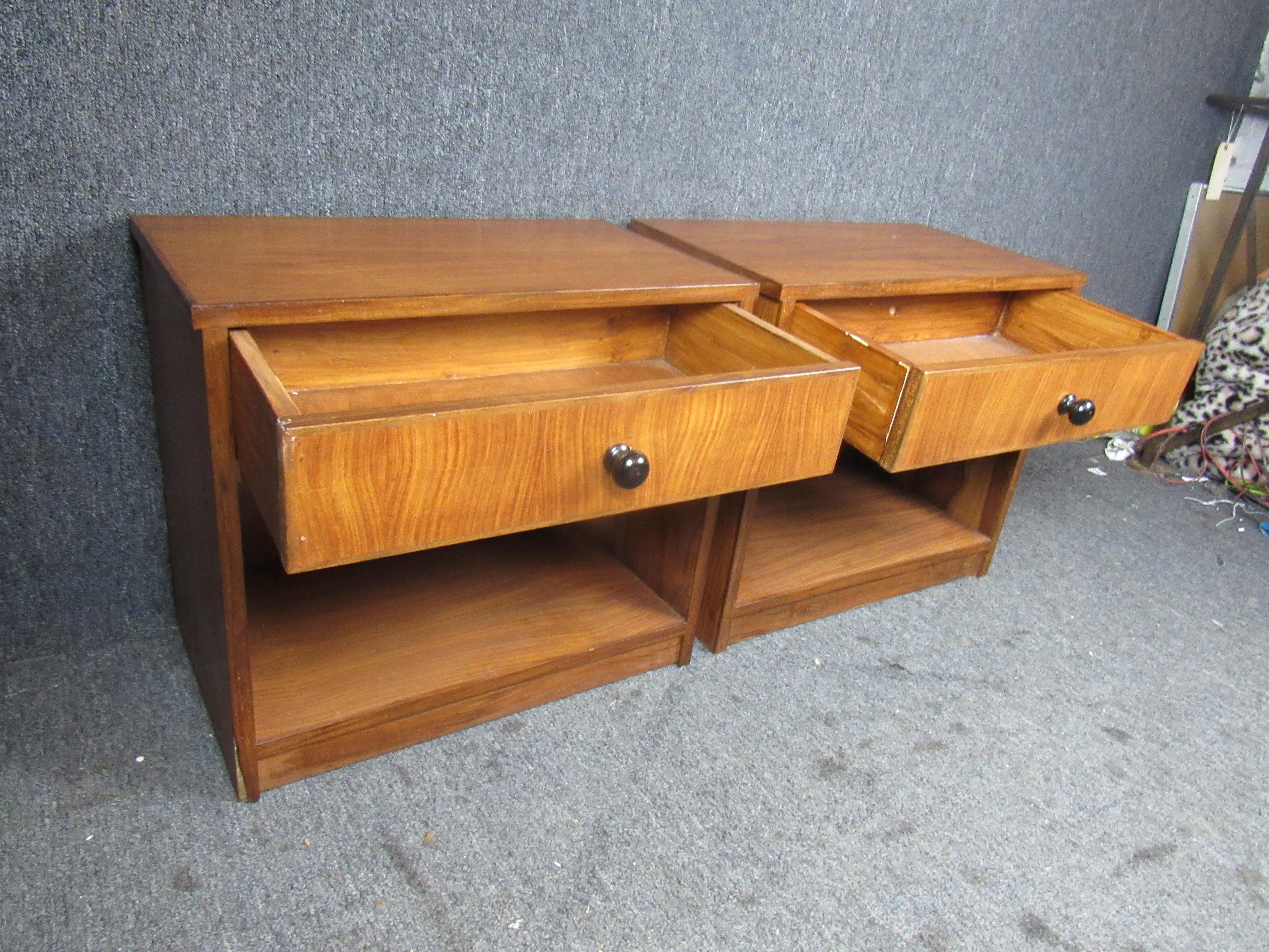 North American Midcentury Teak End Tables For Sale