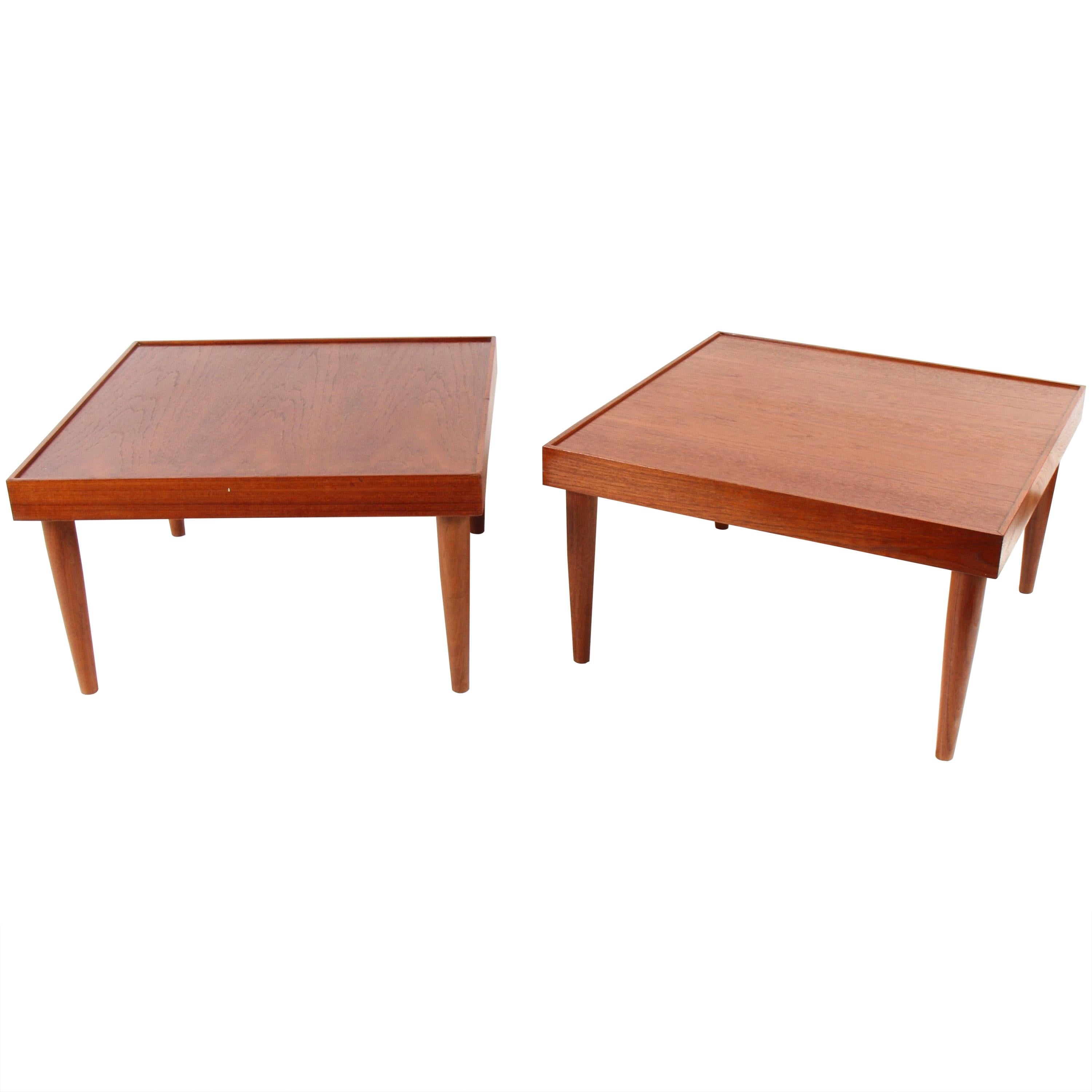 Midcentury Teak End Tables from Norway For Sale