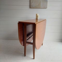 Mid Century Teak Extending Drop Leaf Gate Leg Dining Table 1960s