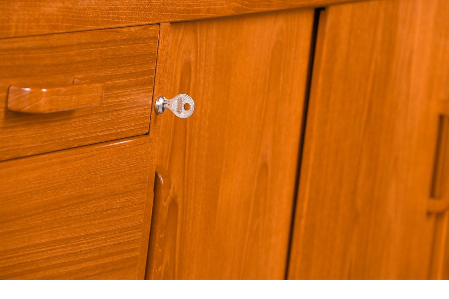 Late 20th Century Mid Century Teak File Cabinet Credenza