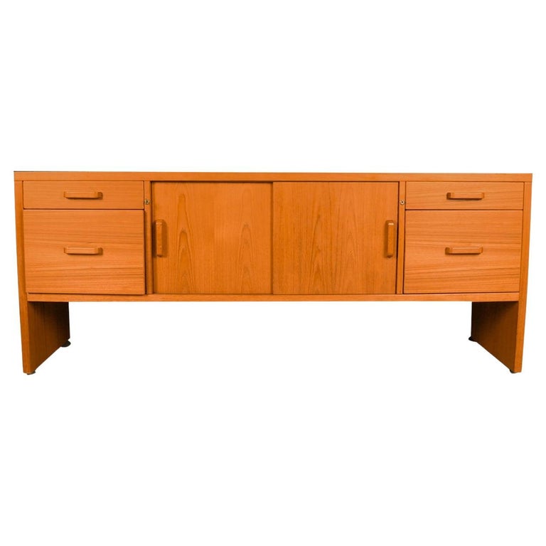 Mid Century Teak File Credenza For Sale at 1stDibs