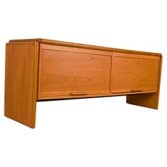 Used Mid-Century Teak File Cabinet Credenza Tambour Doors