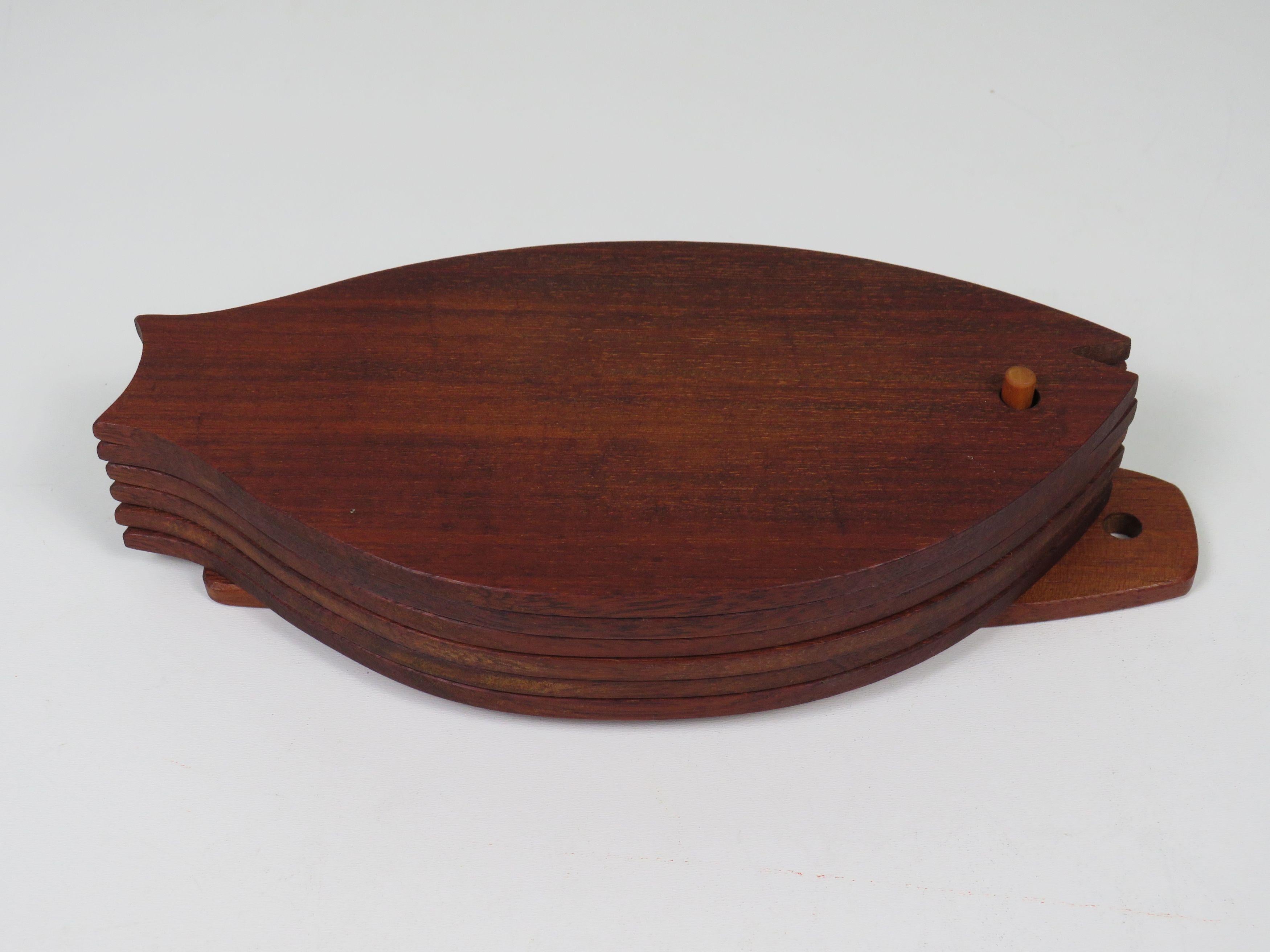 Set di tavole da parete in teak 