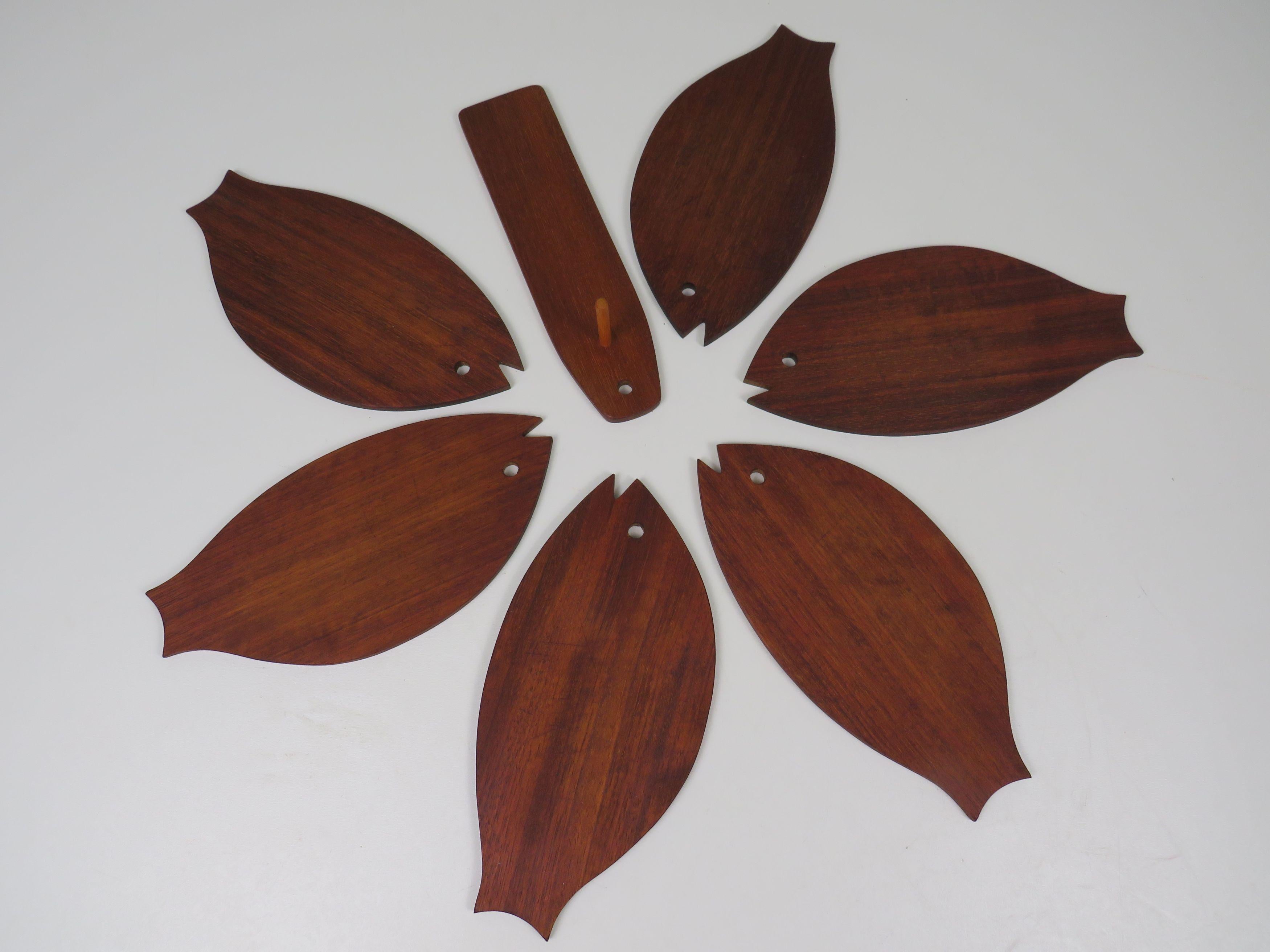 XX secolo Set di tavole da parete in teak 