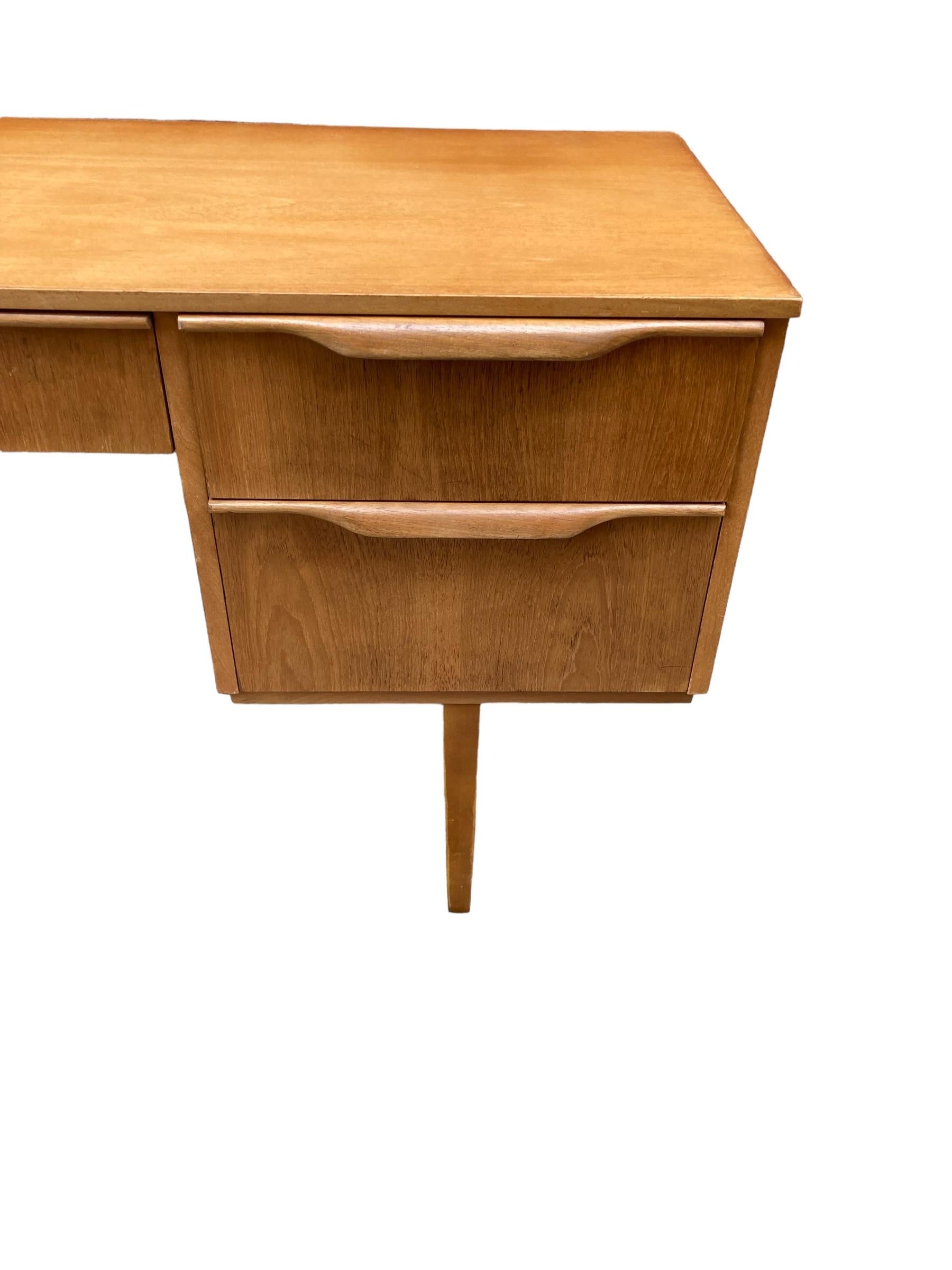 Mid Century Teak Five Drawer Austinsuite Low Desk/Dresser For Sale 1