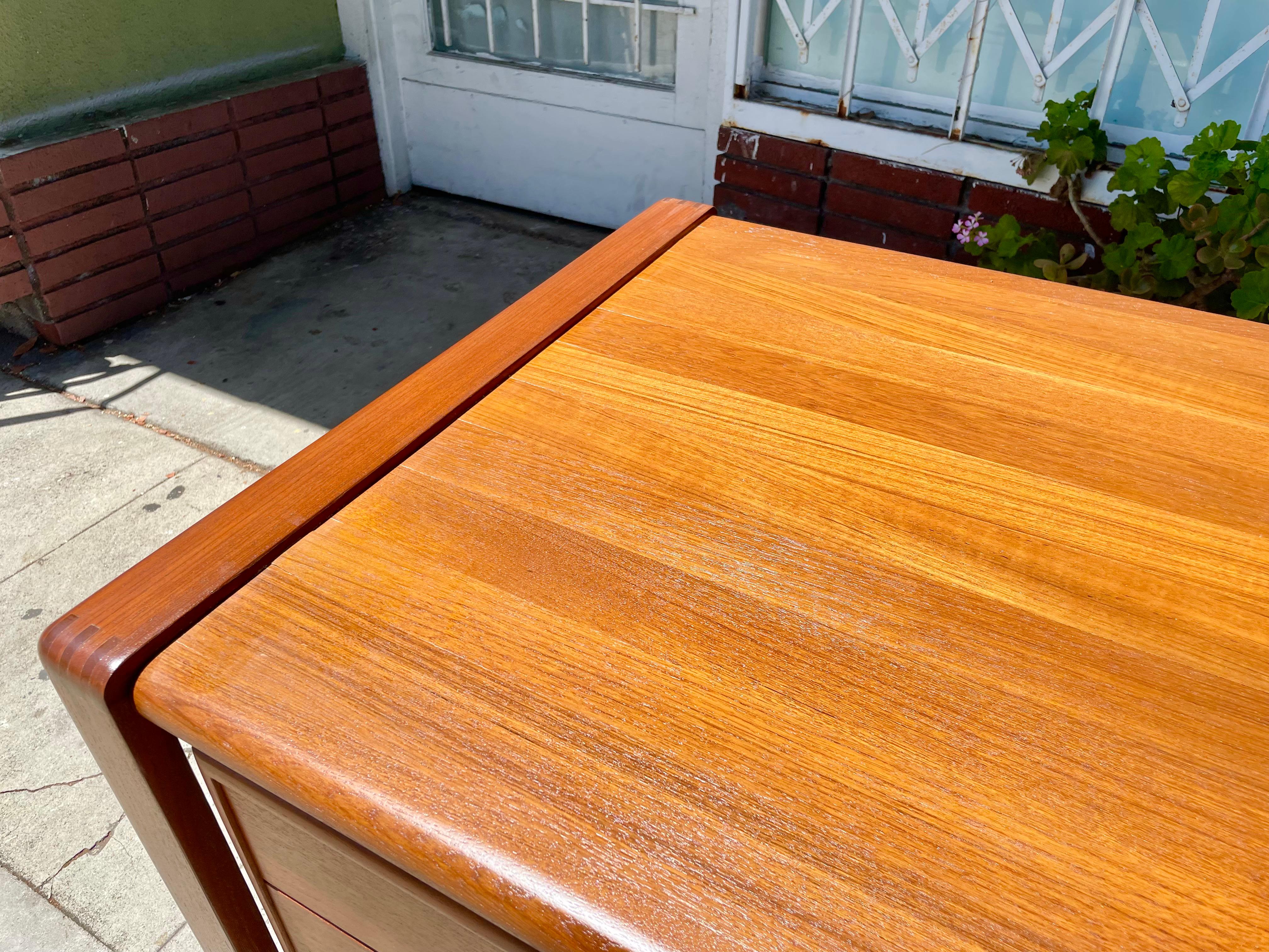 Mid Century Teak Floating Top Executive Desk by H.P Hansen 4