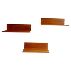 Mid century Teak floating wall shelf shelves  Beaver and Tapley 70s, set of 3