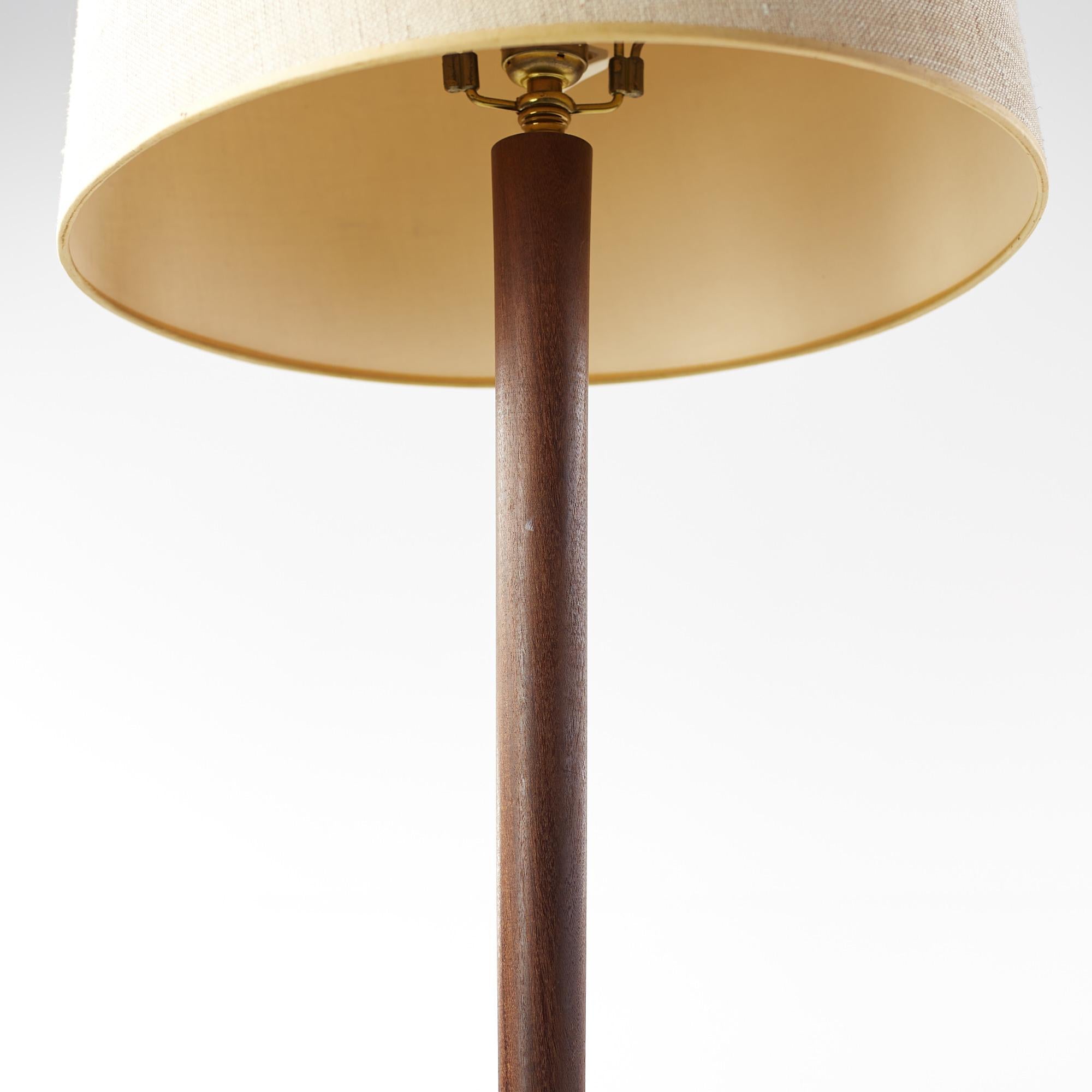 American Mid Century Teak Floor Lamp For Sale