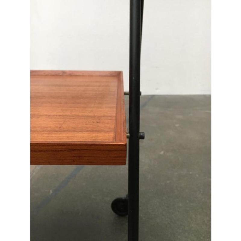 Mid-Century Teak Foldable Serving Cart For Sale 5