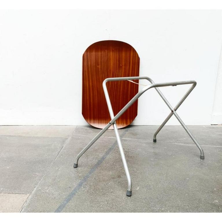 Mid-Century Teak Folding Tray Table From f.m. Produkt, 1960s For Sale 5