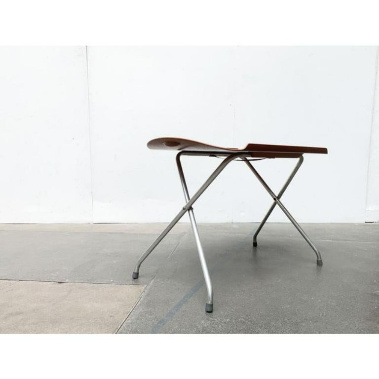 Norwegian Mid-Century Teak Folding Tray Table From f.m. Produkt, 1960s For Sale