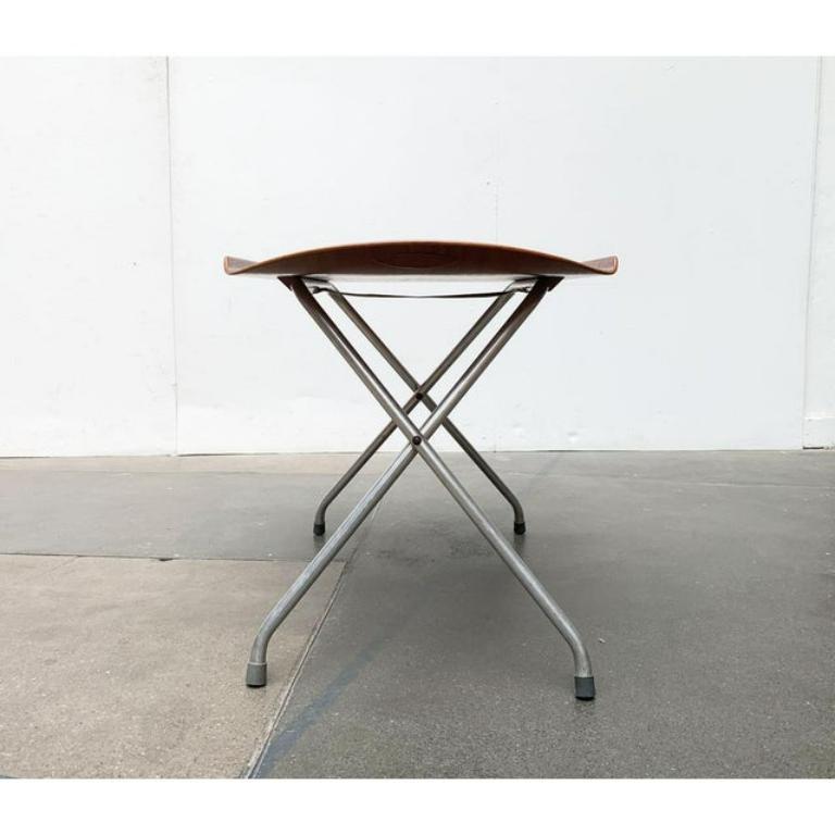 20th Century Mid-Century Teak Folding Tray Table From f.m. Produkt, 1960s For Sale