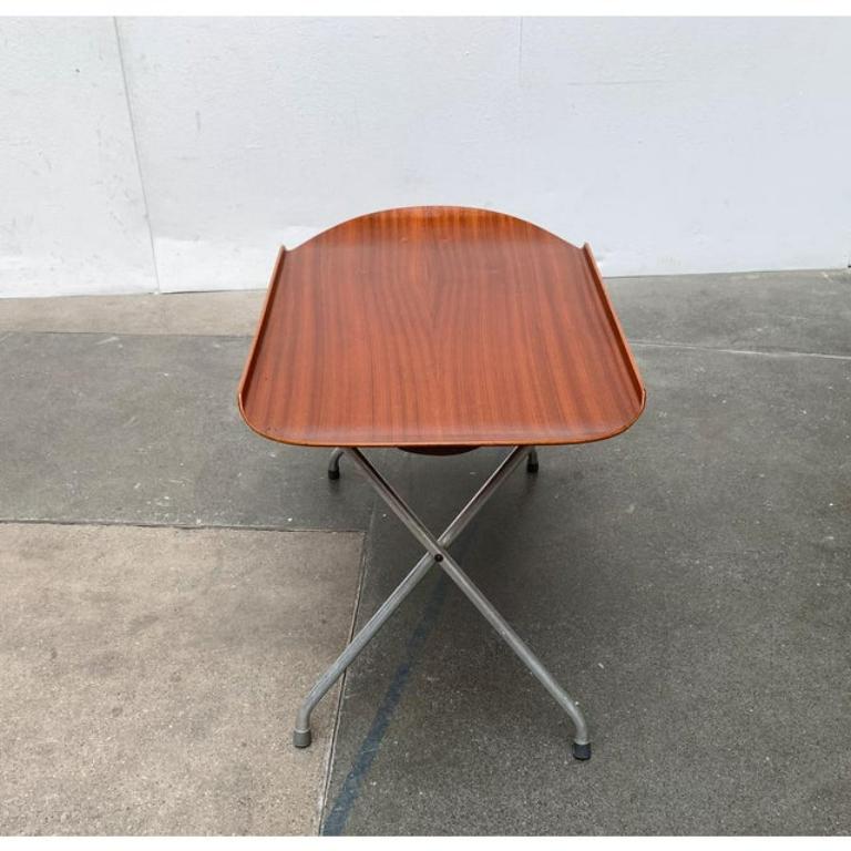 Mid-Century Teak Folding Tray Table From f.m. Produkt, 1960s For Sale 1