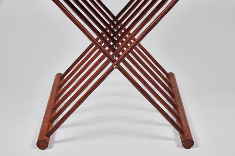 Mid Century Teak Folding 'X' Table For Sale at 1stDibs teak folding table