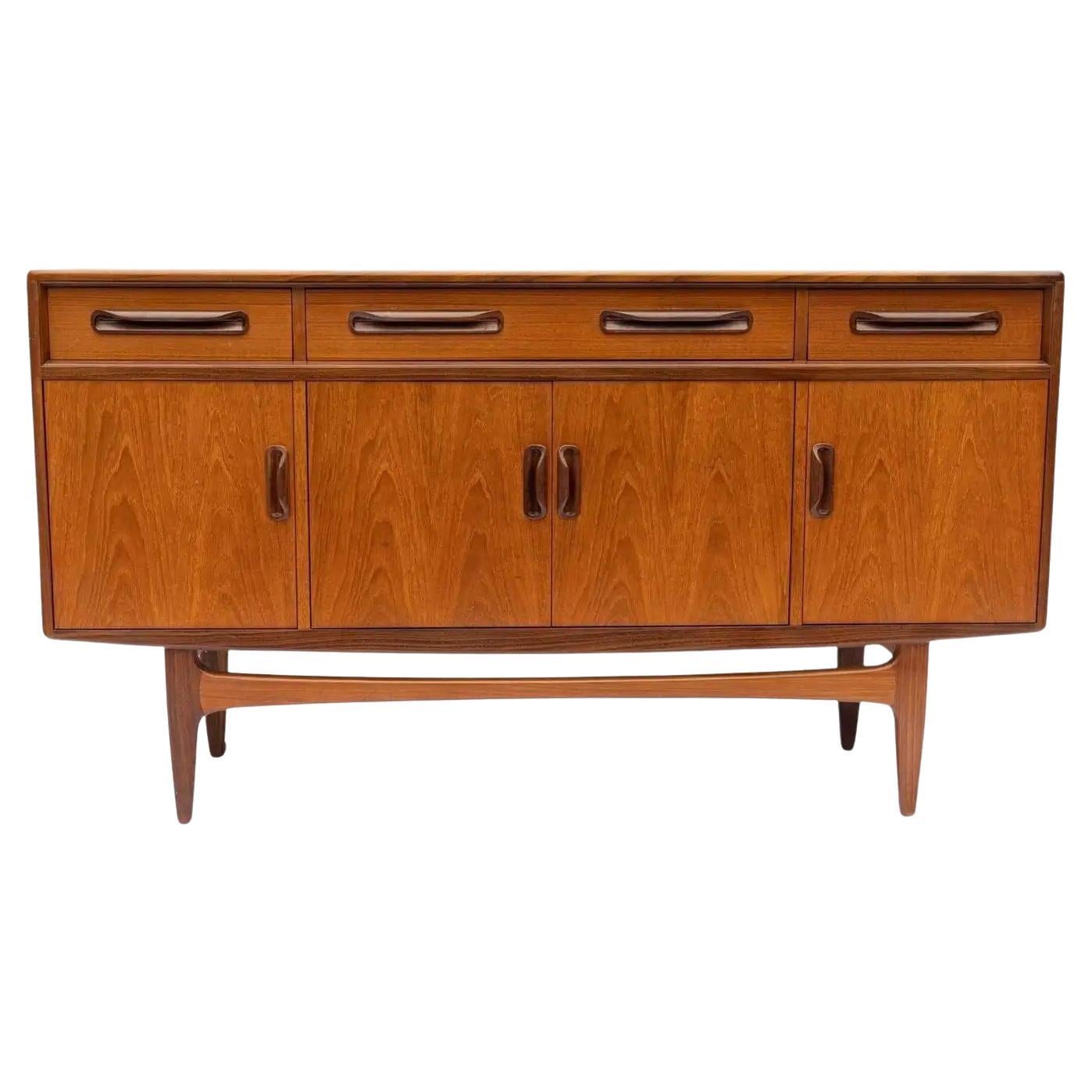 Mid-Century Teak Fresco Sideboard by v. Wilkins for G Plan, English, Ca. 1960 For Sale