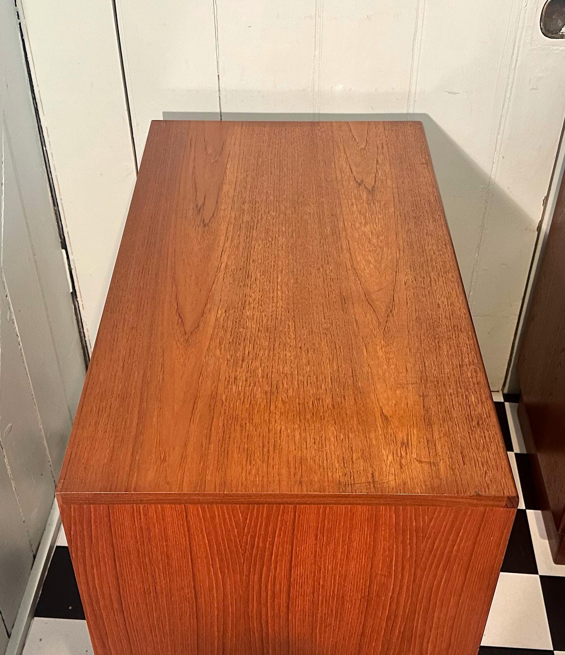 20th Century Mid Century Teak G Plan Fresco Vinyl Storage Cabinet  For Sale