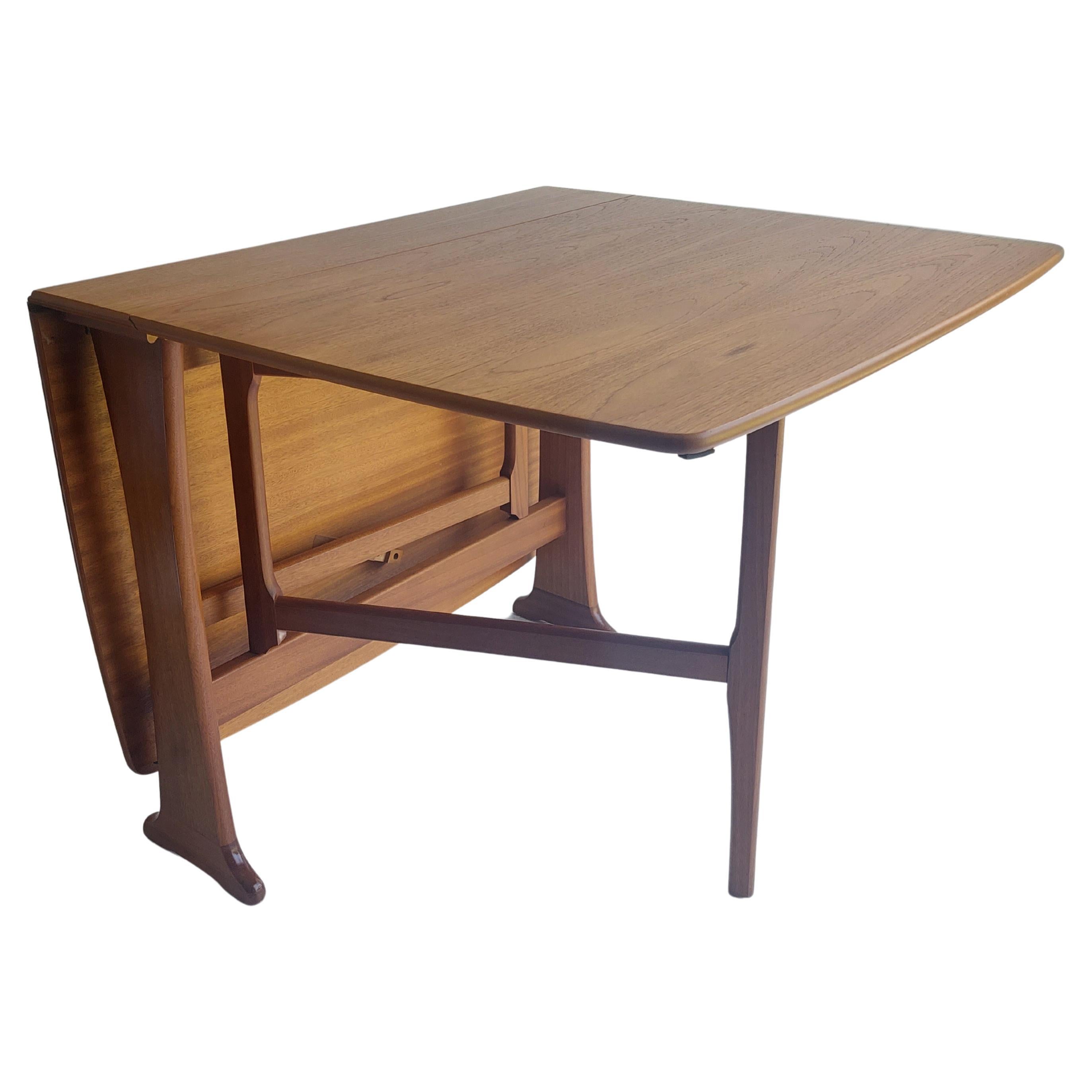 Midcentury Teak Gateleg Drop Leaf Dining Table by Legate, Gplan Style, 60s