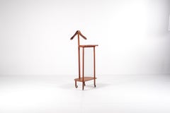 Mid-Century Teak Gentleman’s Valet Stand on Wheels, 1960s