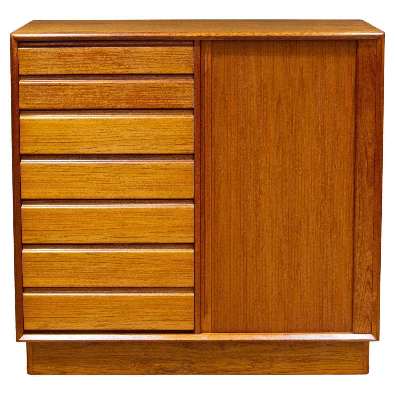 Mid-century Teak Gentlemen's Dresser by Berhard Pedersen & Son c.1970 For Sale